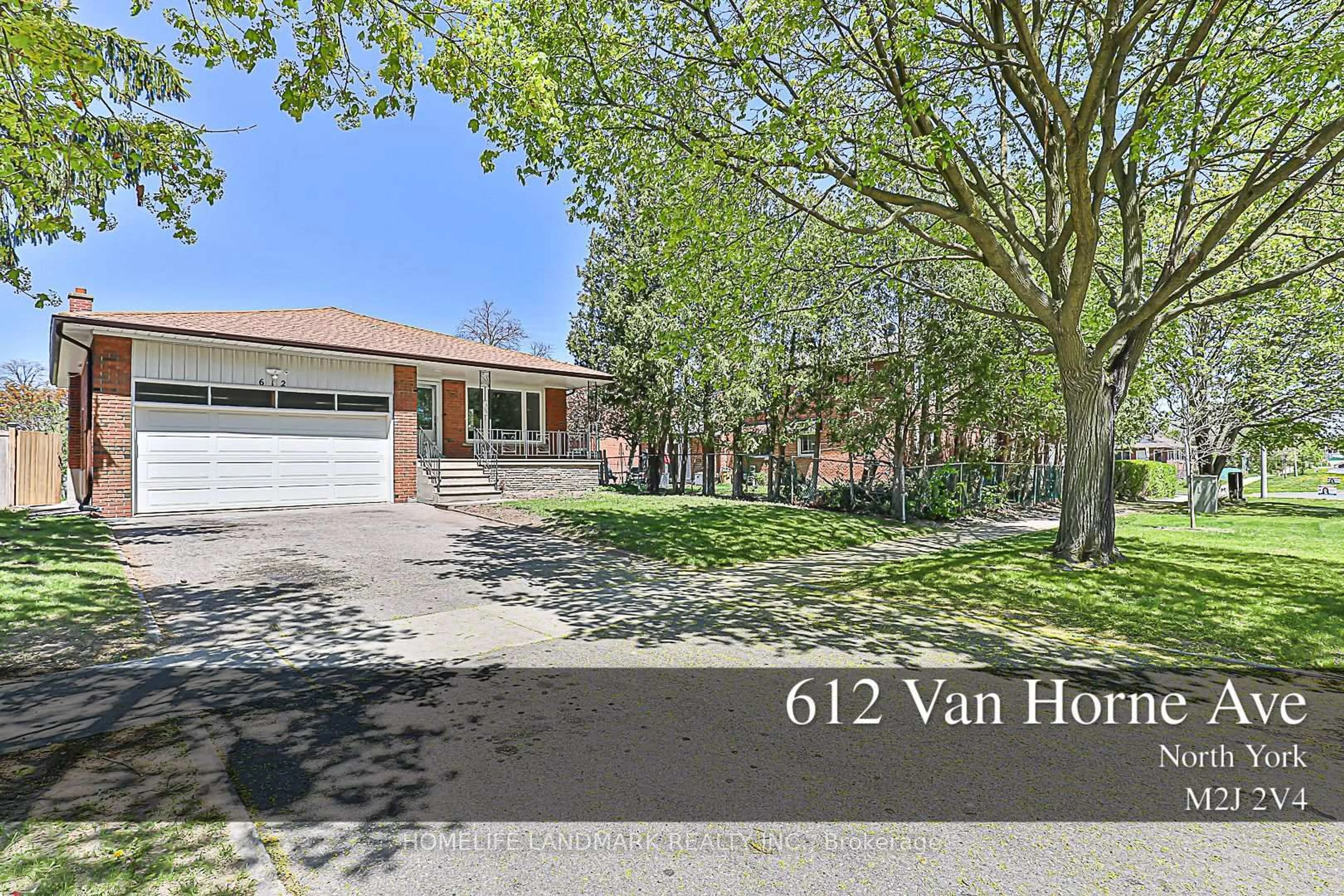 Home with brick exterior material, street for 612 Van Horne Ave, Toronto Ontario M2J 2V4