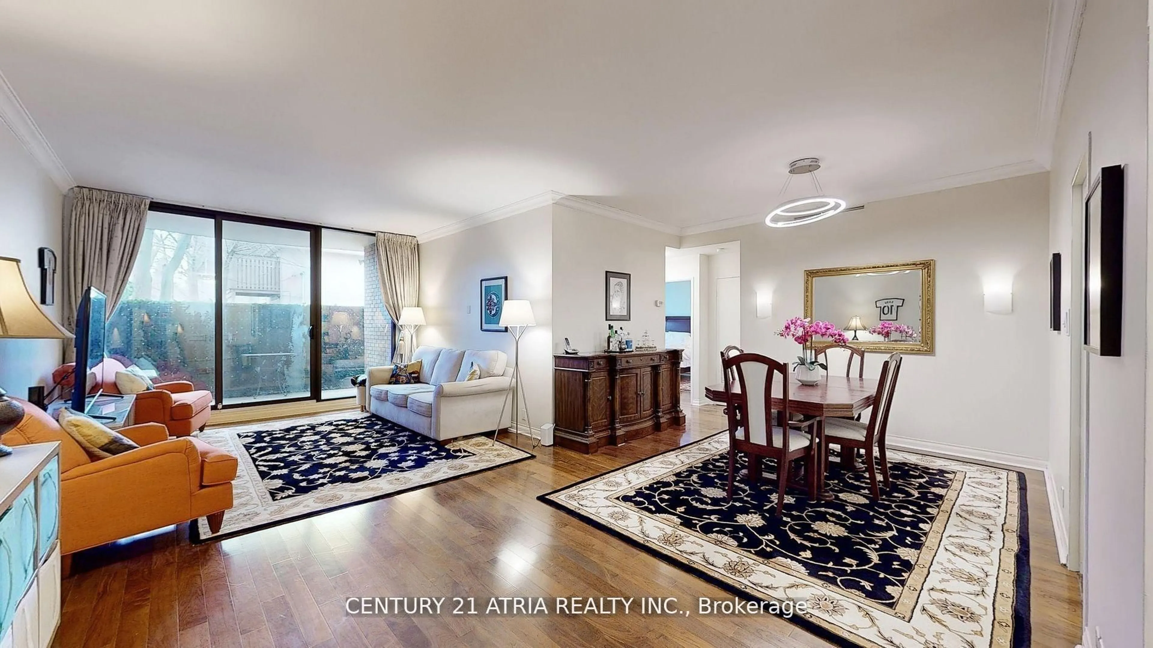 Living room with furniture, wood/laminate floor for 350 Lonsdale Rd #102, Toronto Ontario M5P 1R6