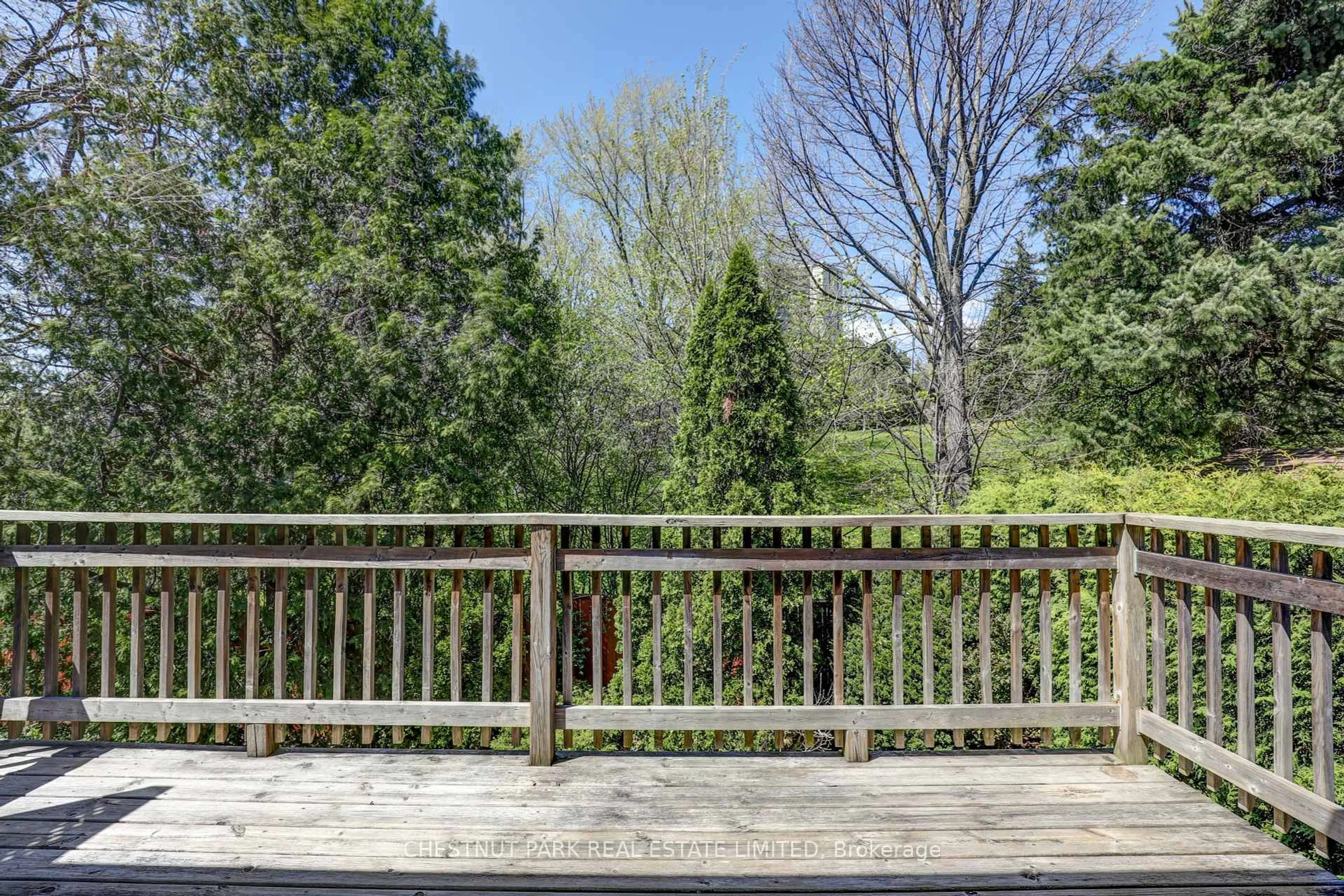 Patio, forest/trees view for 81 Valentine Dr, Toronto Ontario M3A 3J7
