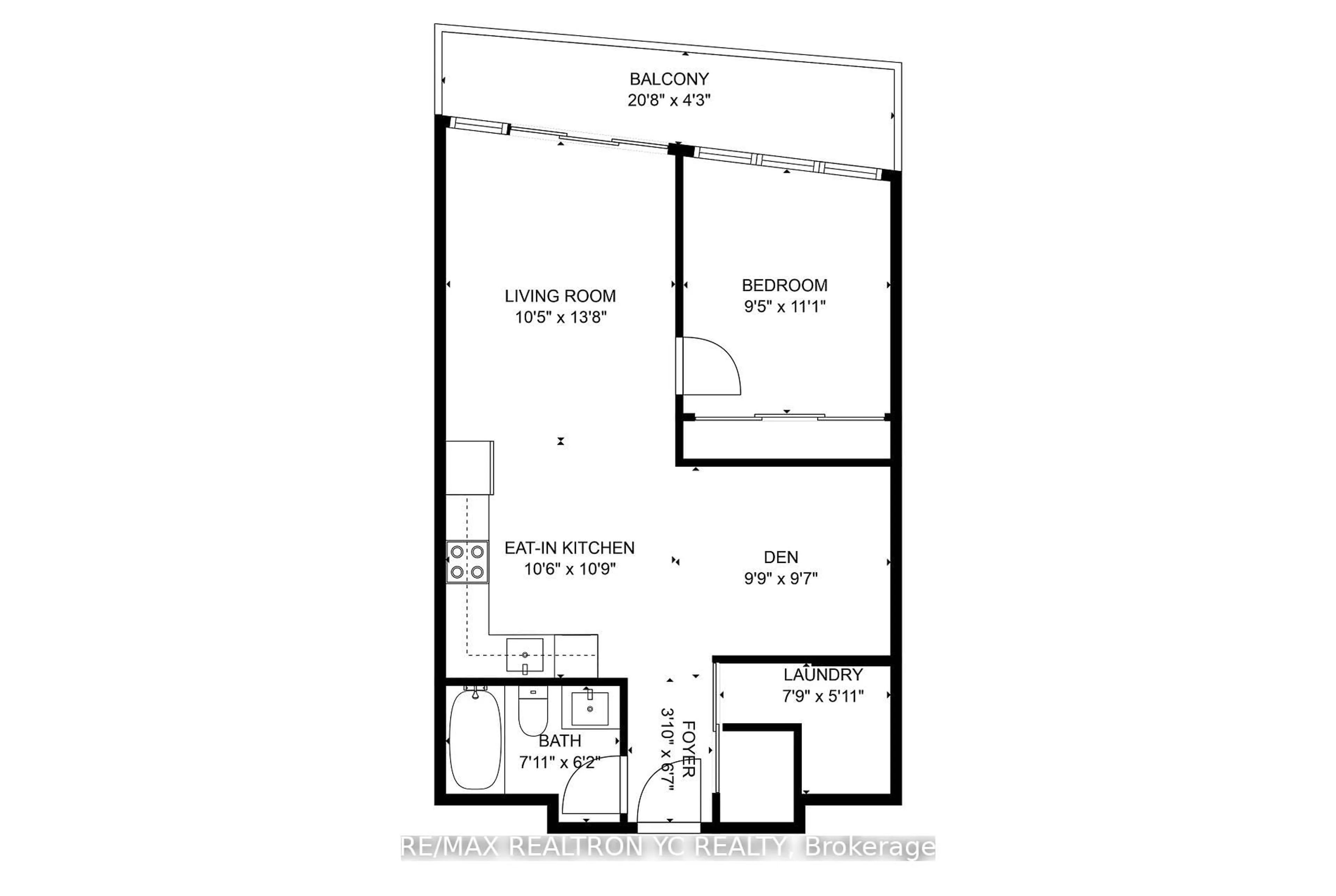Floor plan for 121 Mcmahon Dr #710, Toronto Ontario M2K 0C1