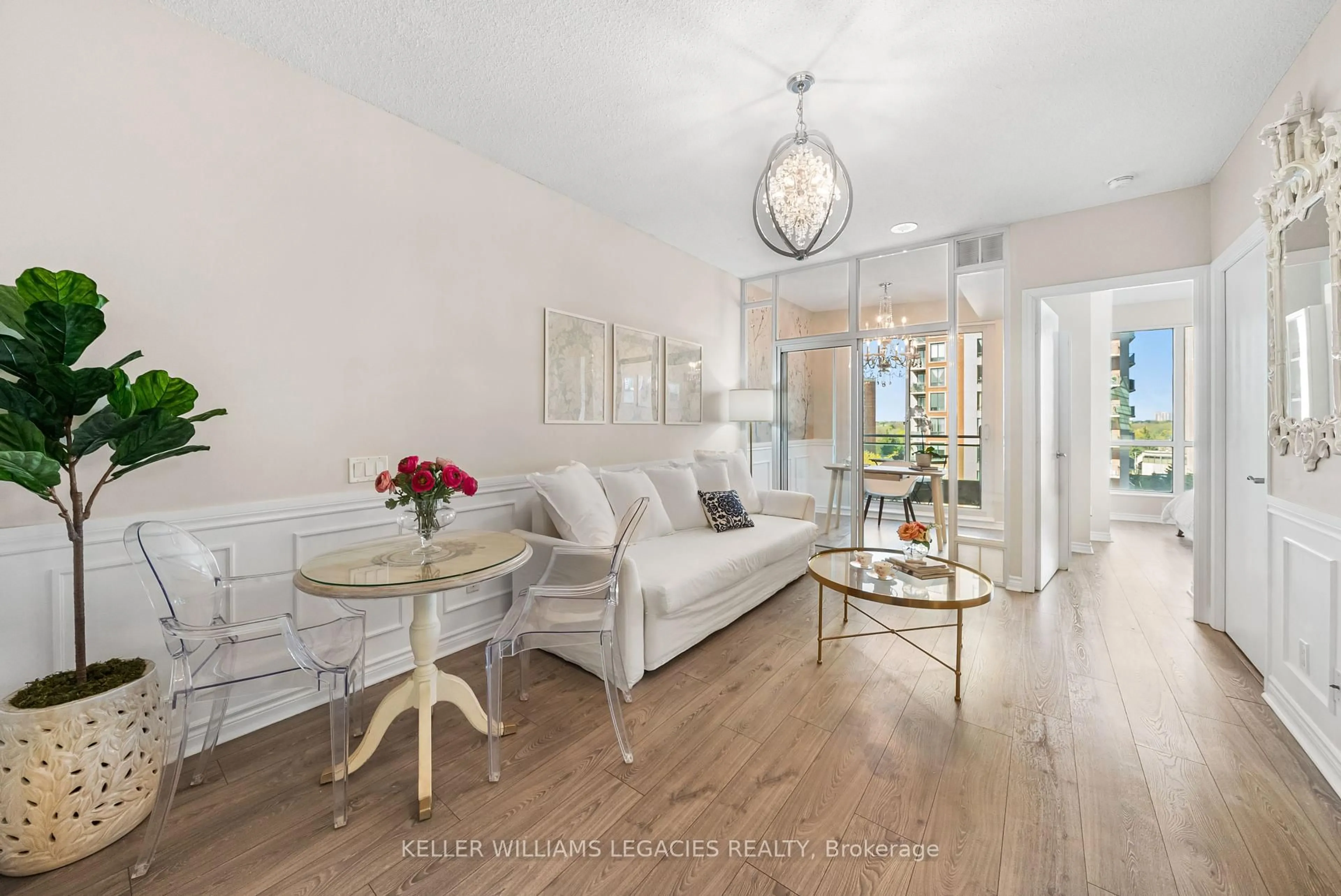 Living room with furniture, unknown for 60 Byng Ave #615, Toronto Ontario M2N 7K3