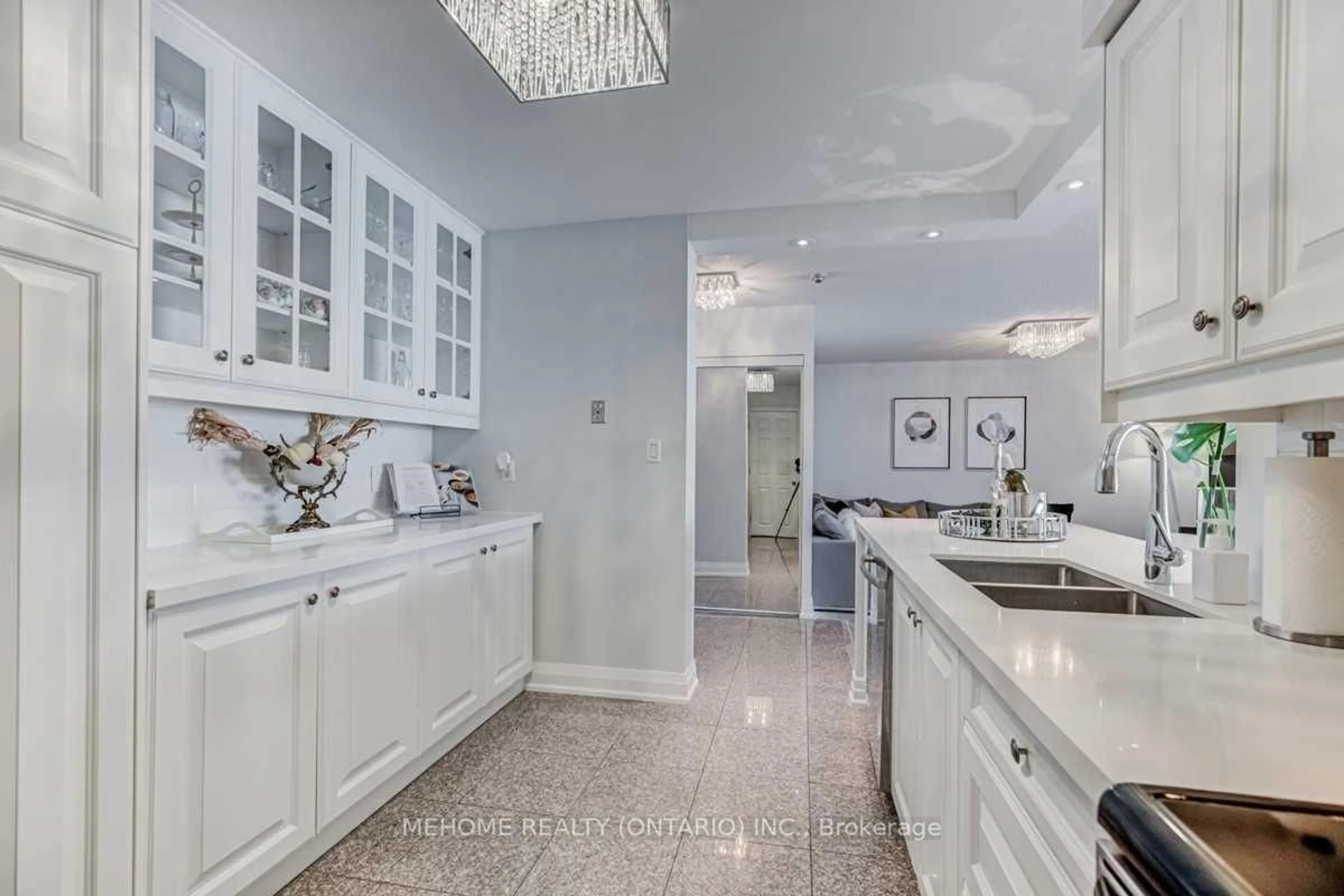 Contemporary kitchen, ceramic/tile floor for 30 Greenfield Ave #707, Toronto Ontario M2N 6N3