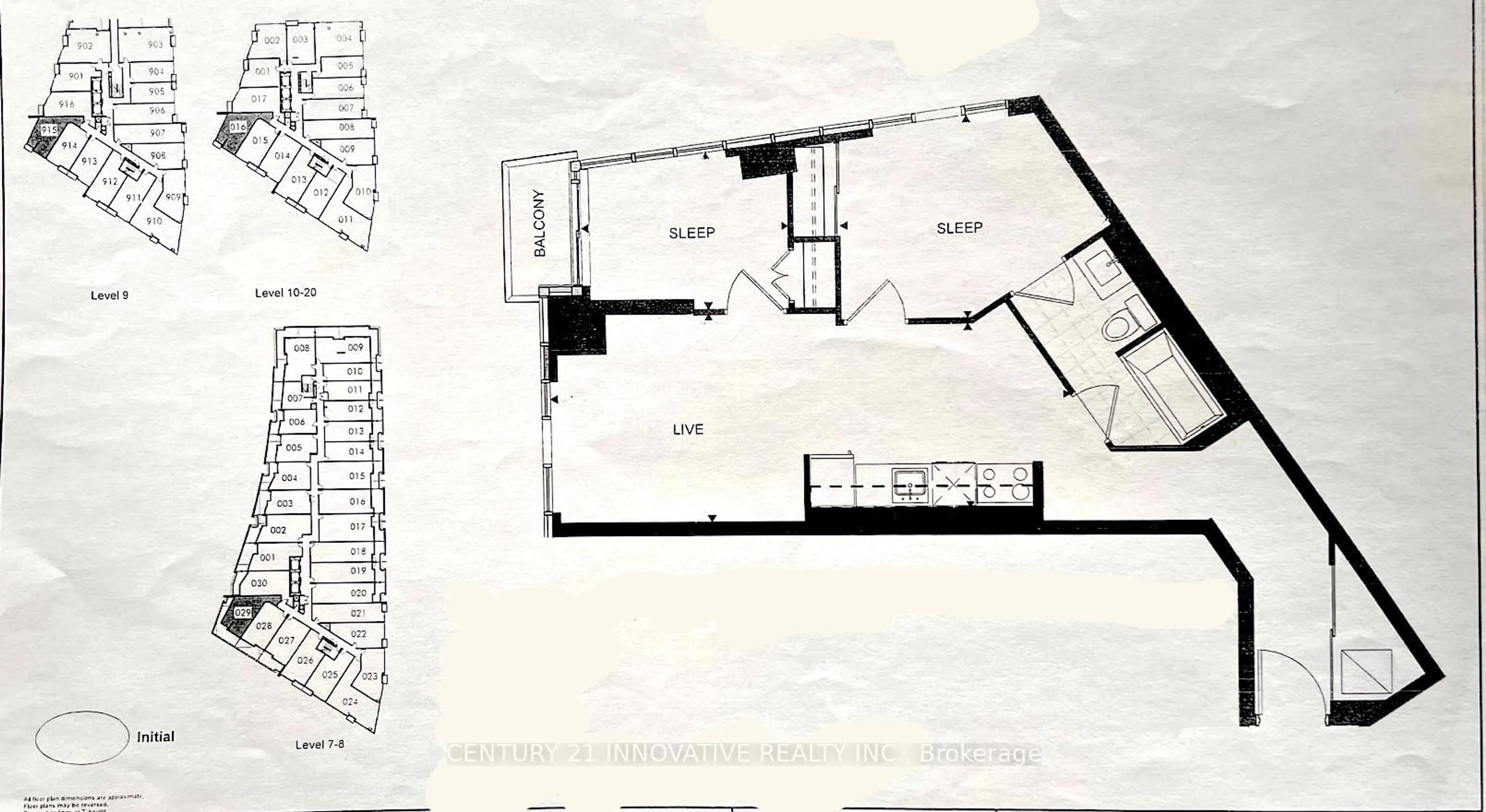 Floor plan for 150 Sudbury St #1916, Toronto Ontario M6J 3S8