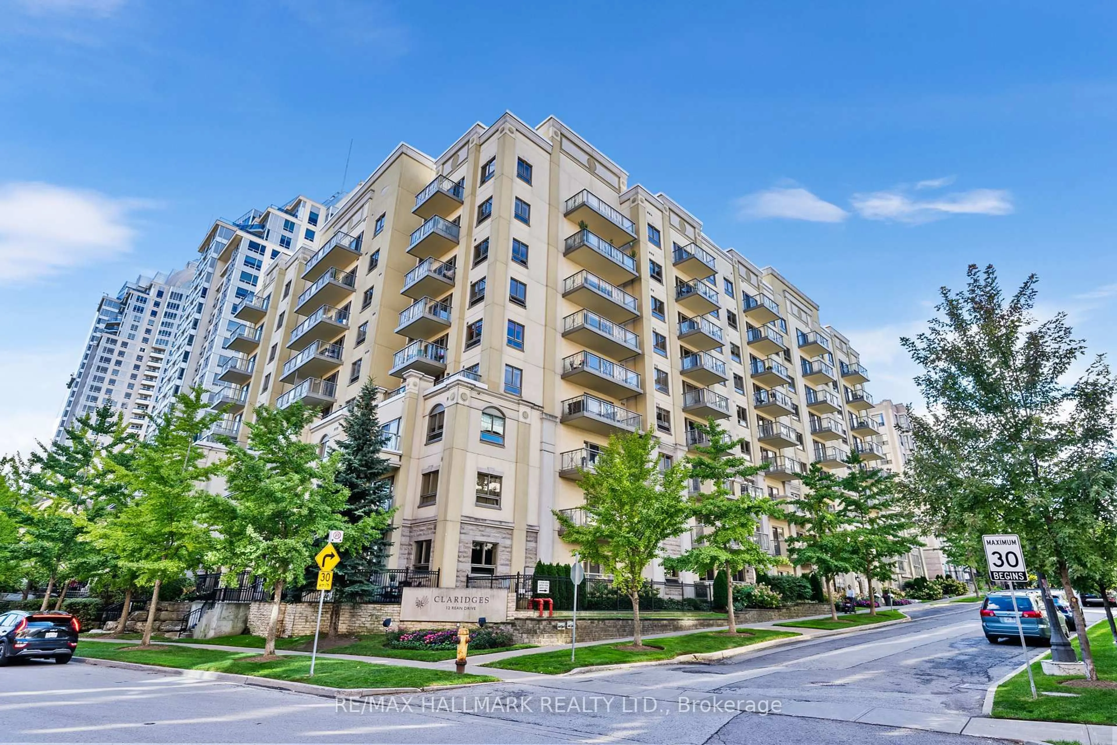 A pic from outside/outdoor area/front of a property/back of a property/a pic from drone, unknown for 12 Rean Dr #403, Toronto Ontario M2K 3C6