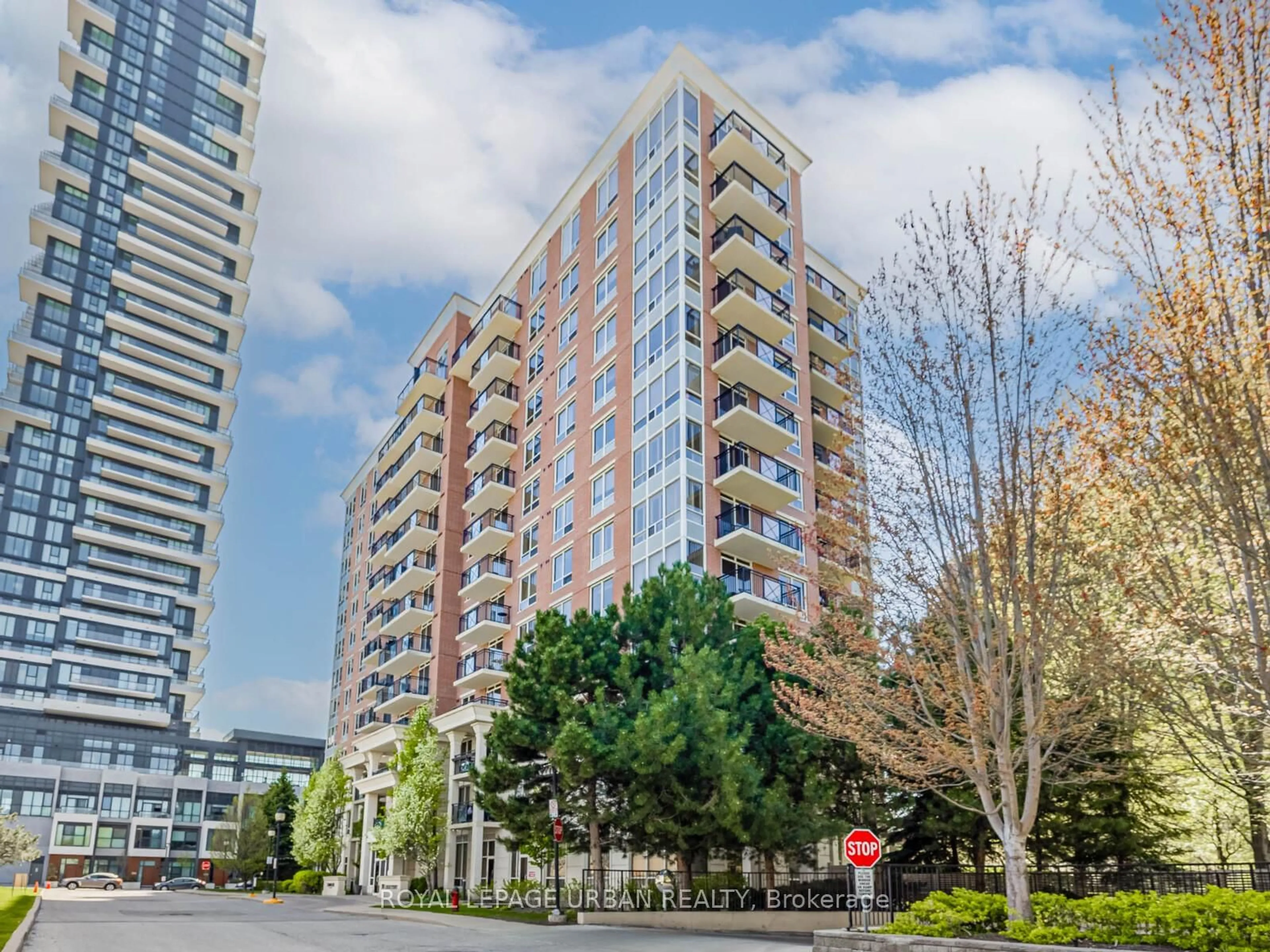 A pic from outside/outdoor area/front of a property/back of a property/a pic from drone, unknown for 1103 Leslie St #202, Toronto Ontario M3C 4G8