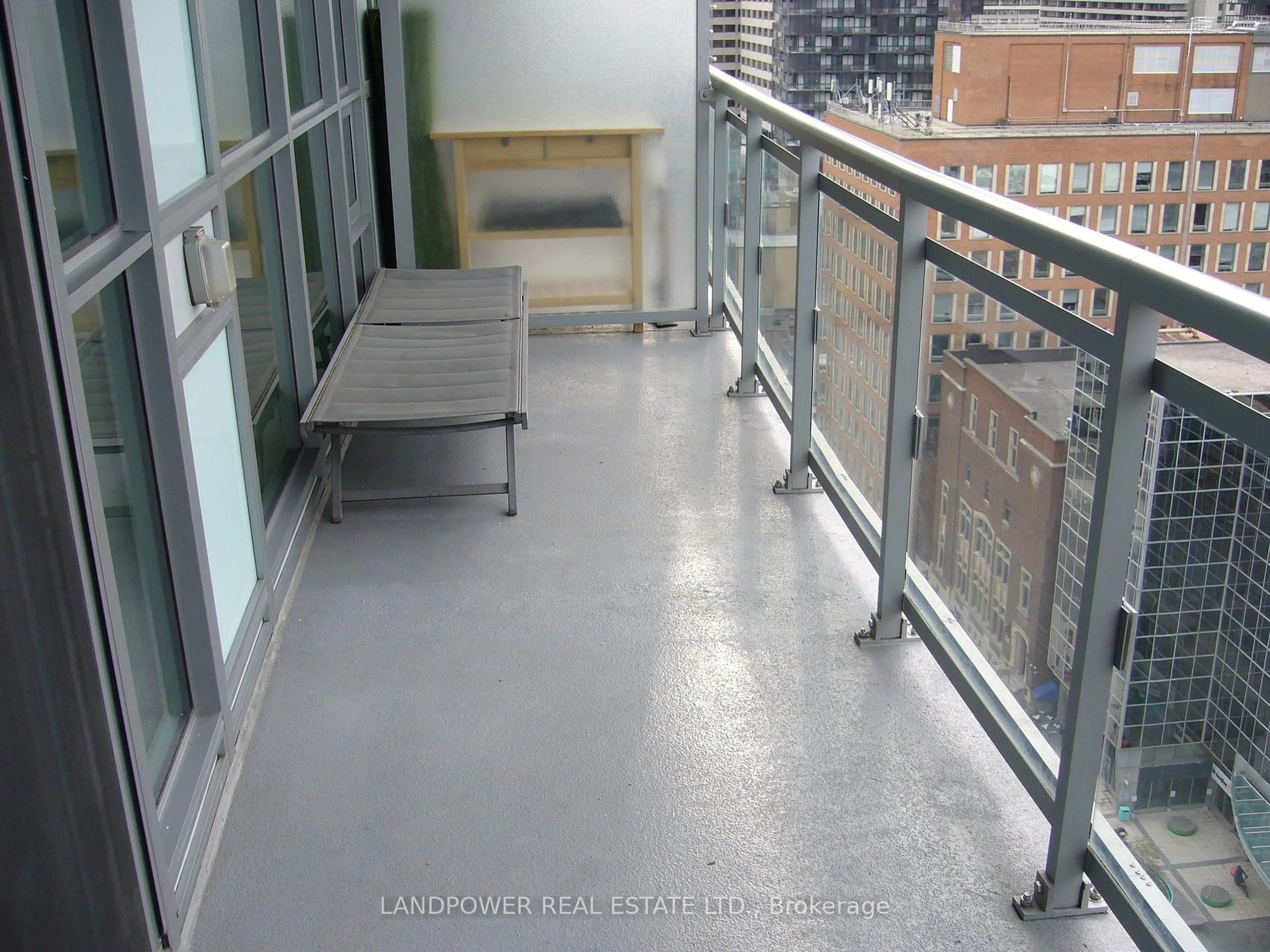 Balcony in the apartment, city buildings view from balcony for 89 Dunfield Ave #1704, Toronto Ontario M4S 0A4