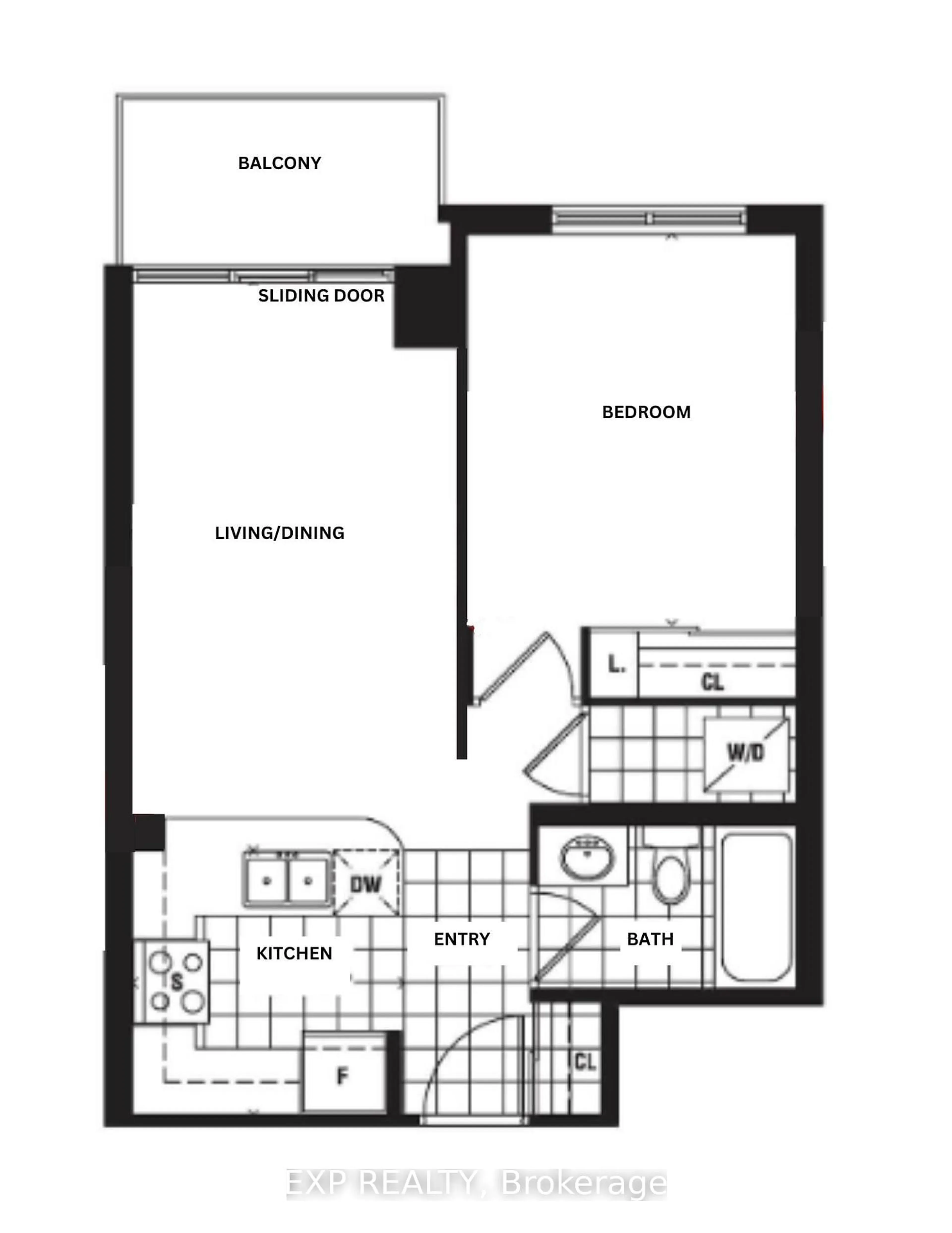 Floor plan for 25 Lower Simcoe St #1106, Toronto Ontario M5J 3A1