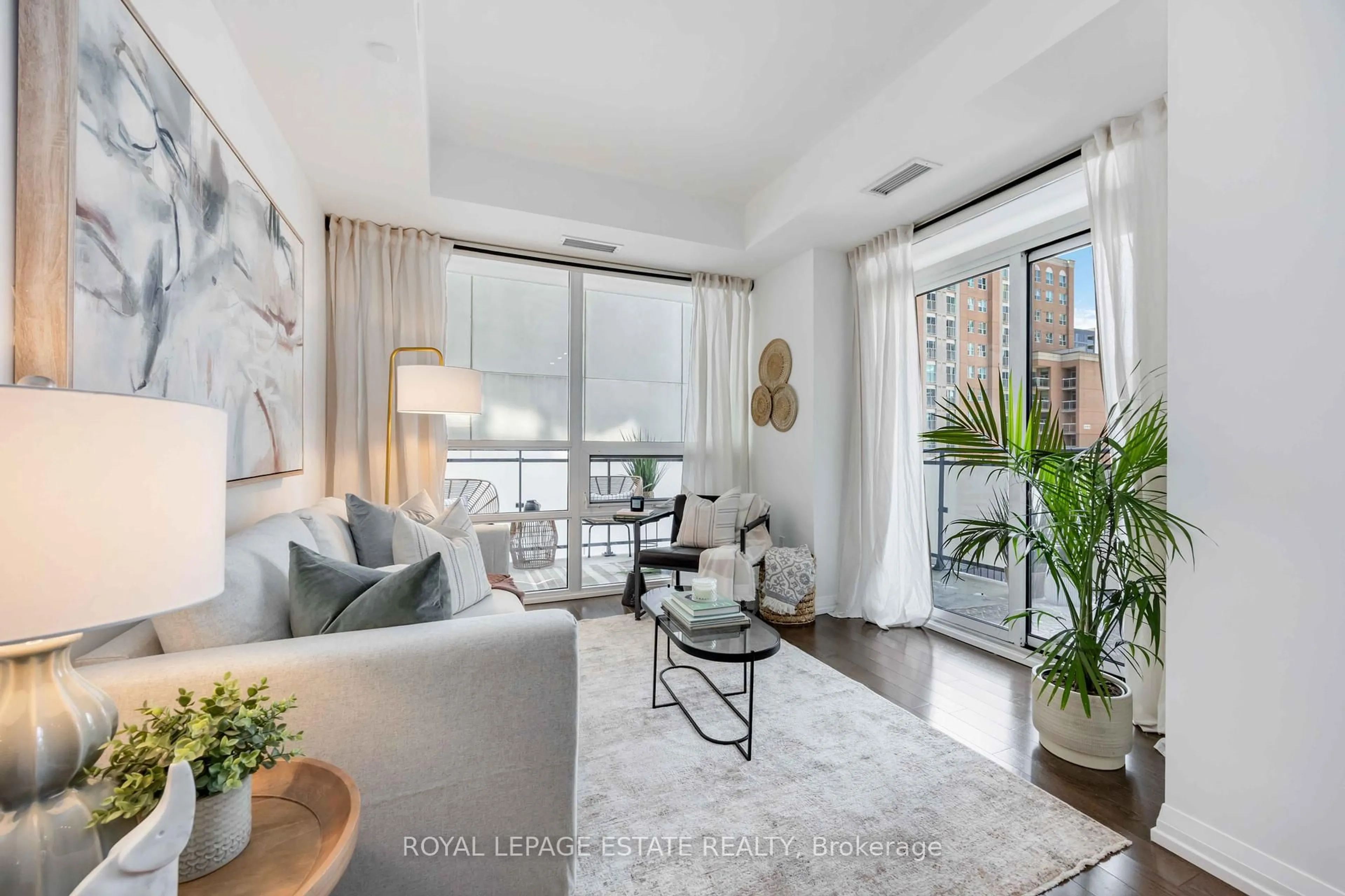 Living room with furniture, unknown for 460 Adelaide St #705, Toronto Ontario M5A 0E7