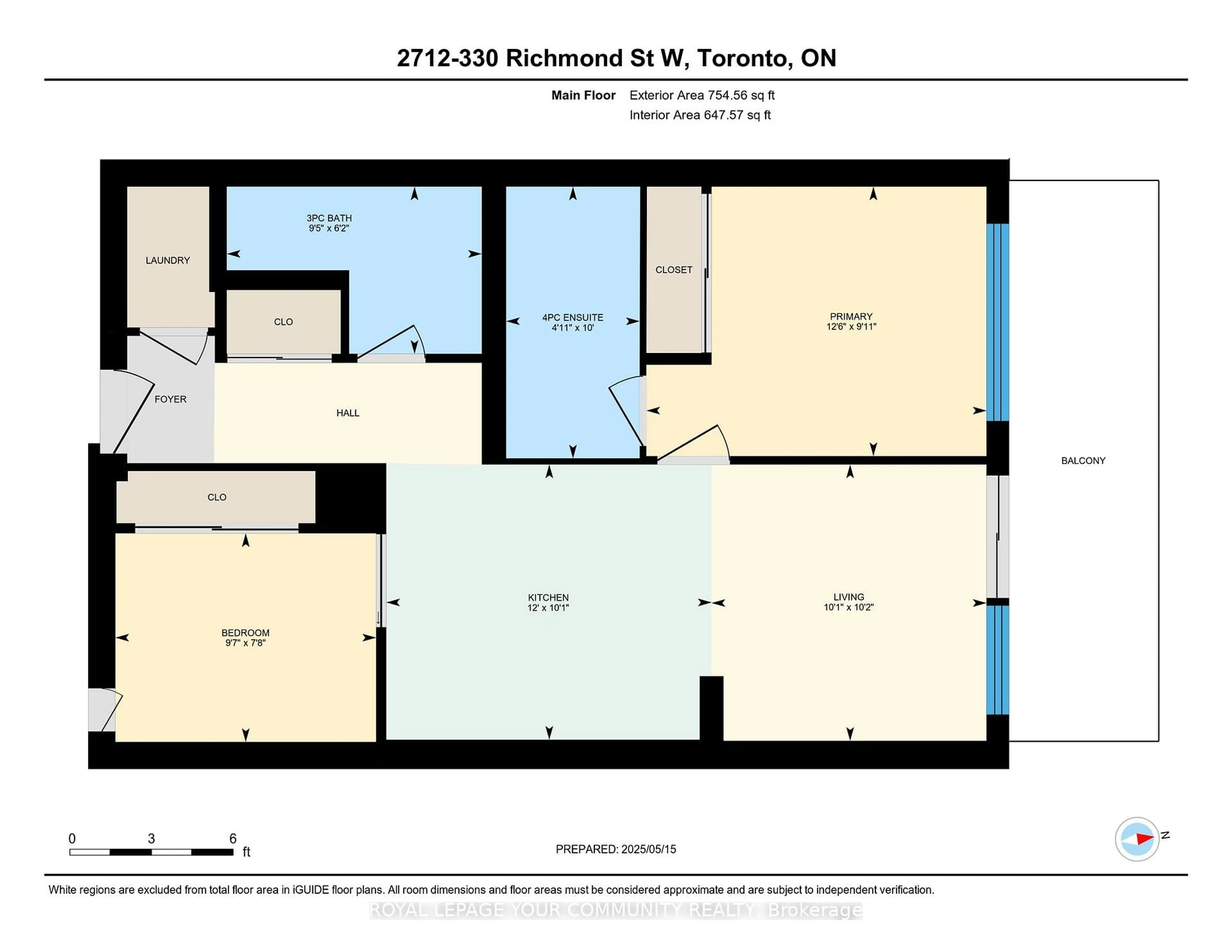 Floor plan for 330 Richmond St #2712, Toronto Ontario M5V 1X2