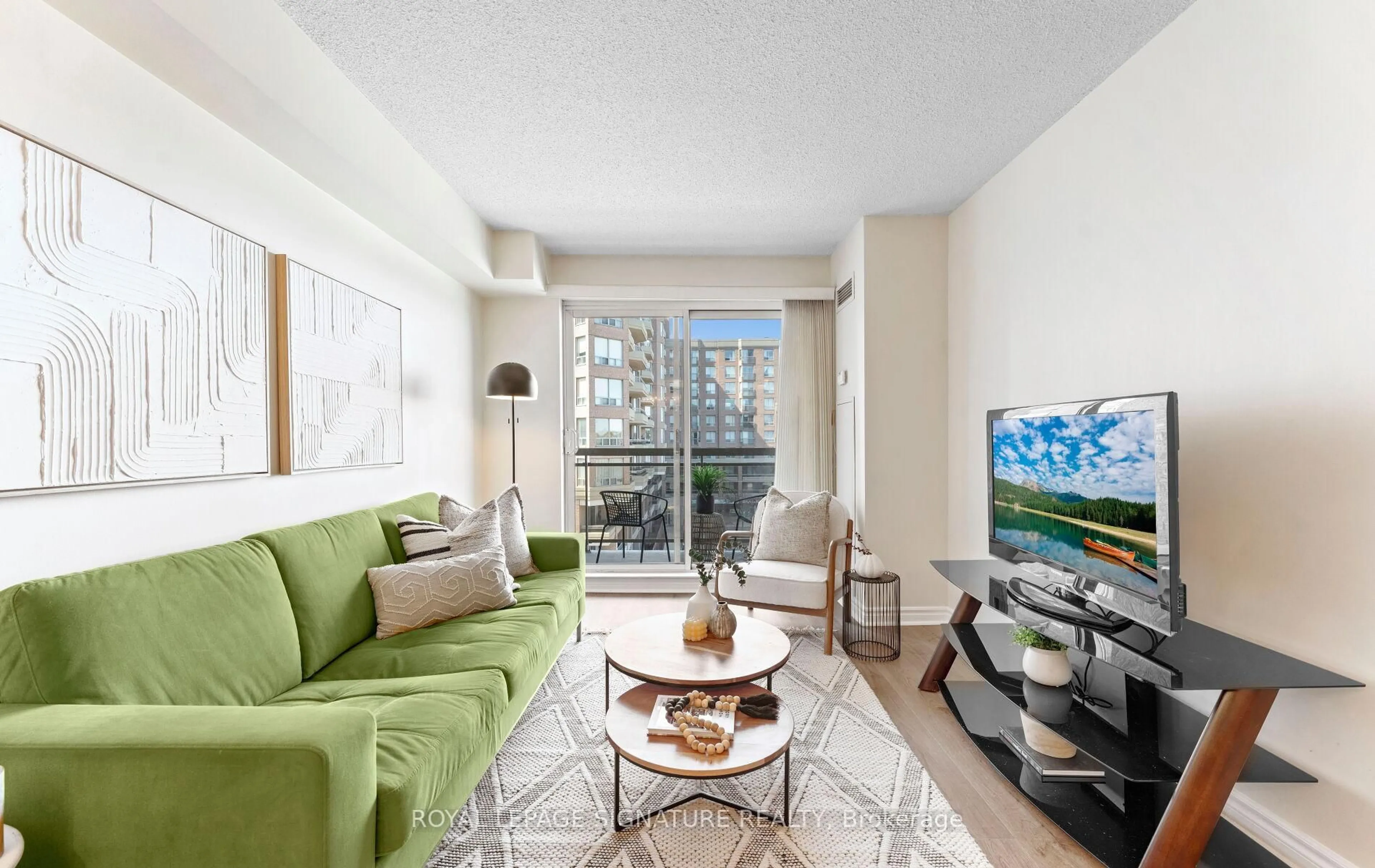 Living room with furniture, unknown for 1720 Eglinton Ave #618, Toronto Ontario M4A 2X8