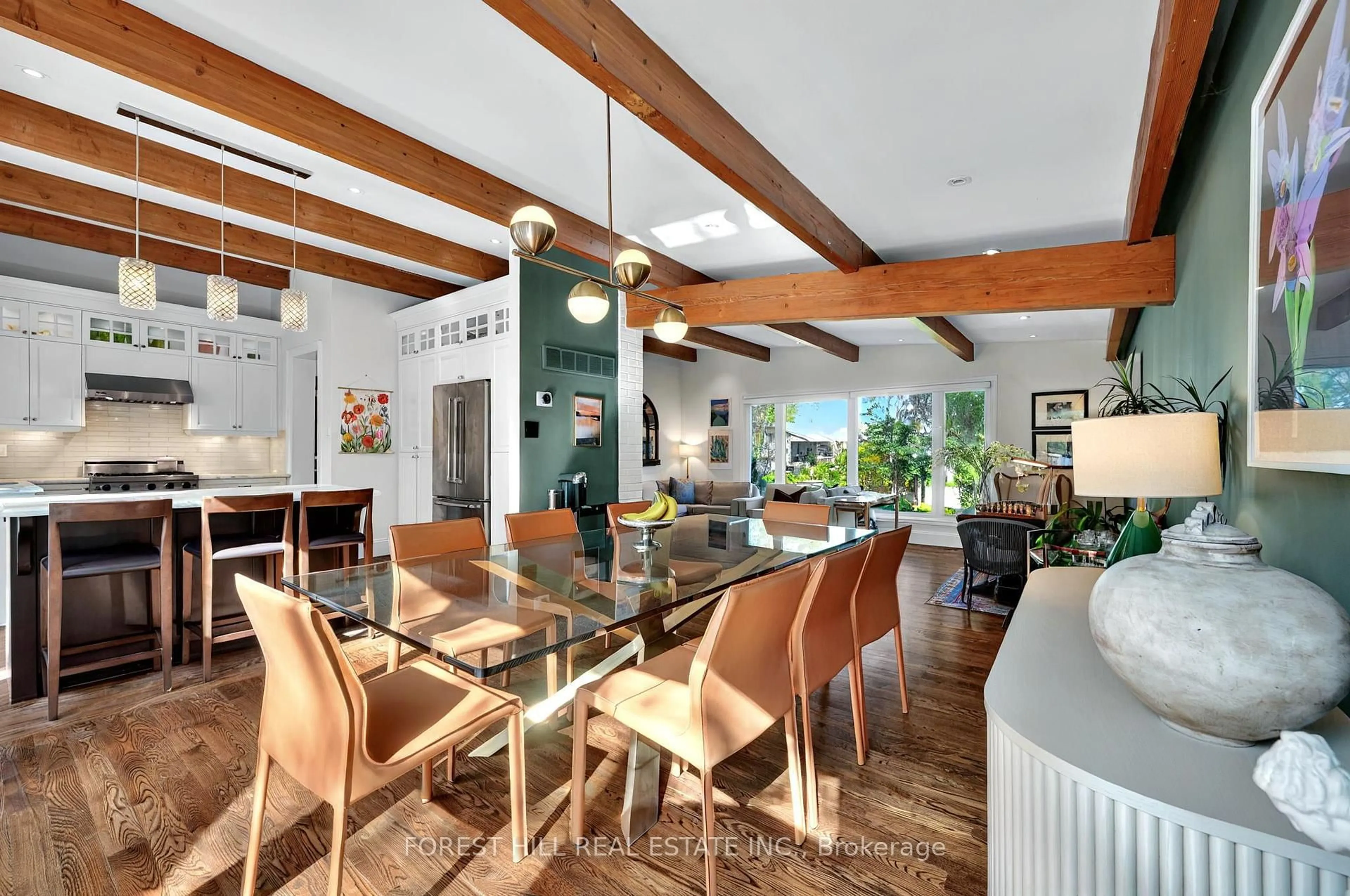Dining room, wood/laminate floor for 49 Arlstan Dr, Toronto Ontario M3H 4W1