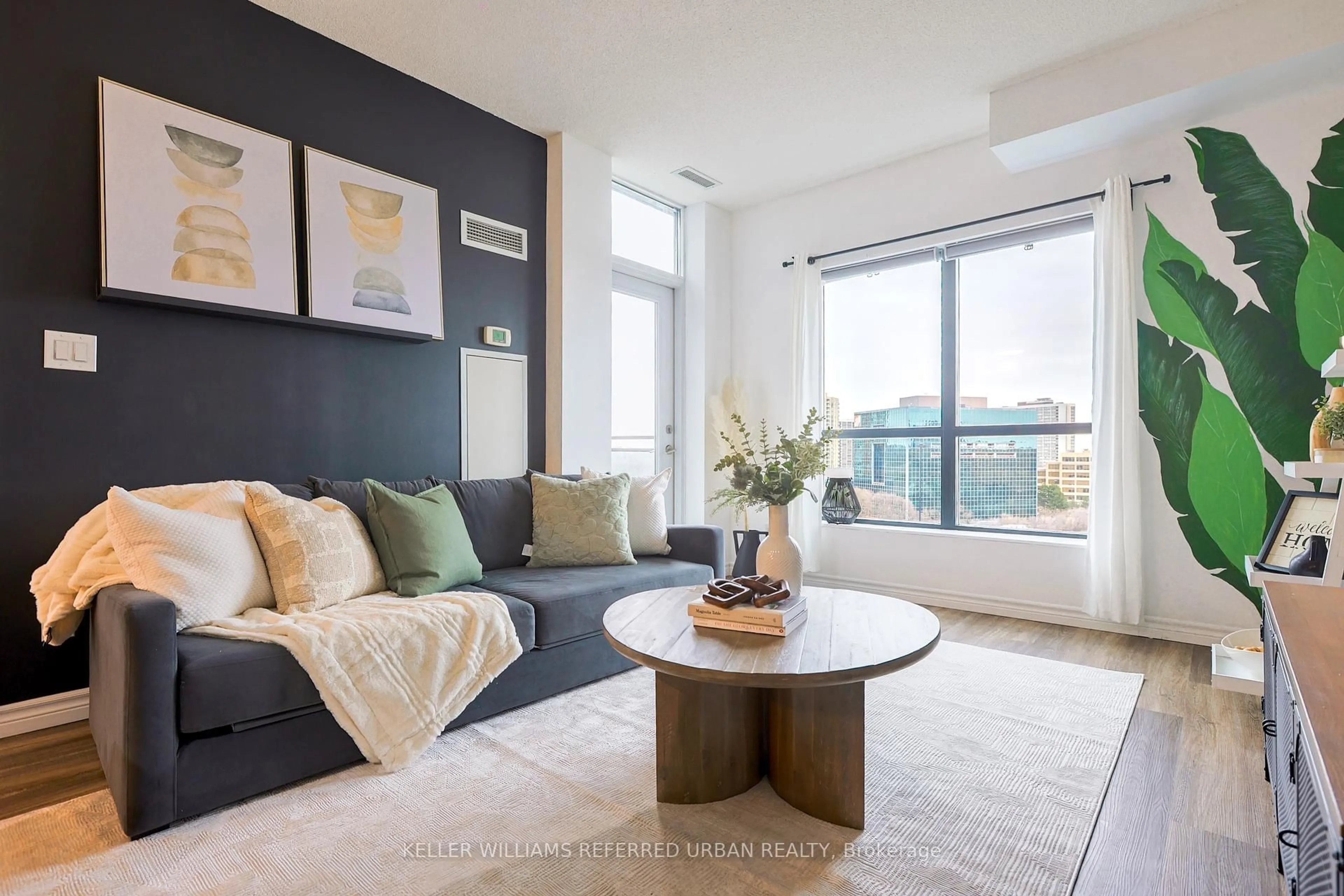 Living room with furniture, unknown for 120 Dallimore Circ #915, Toronto Ontario M3C 4J1