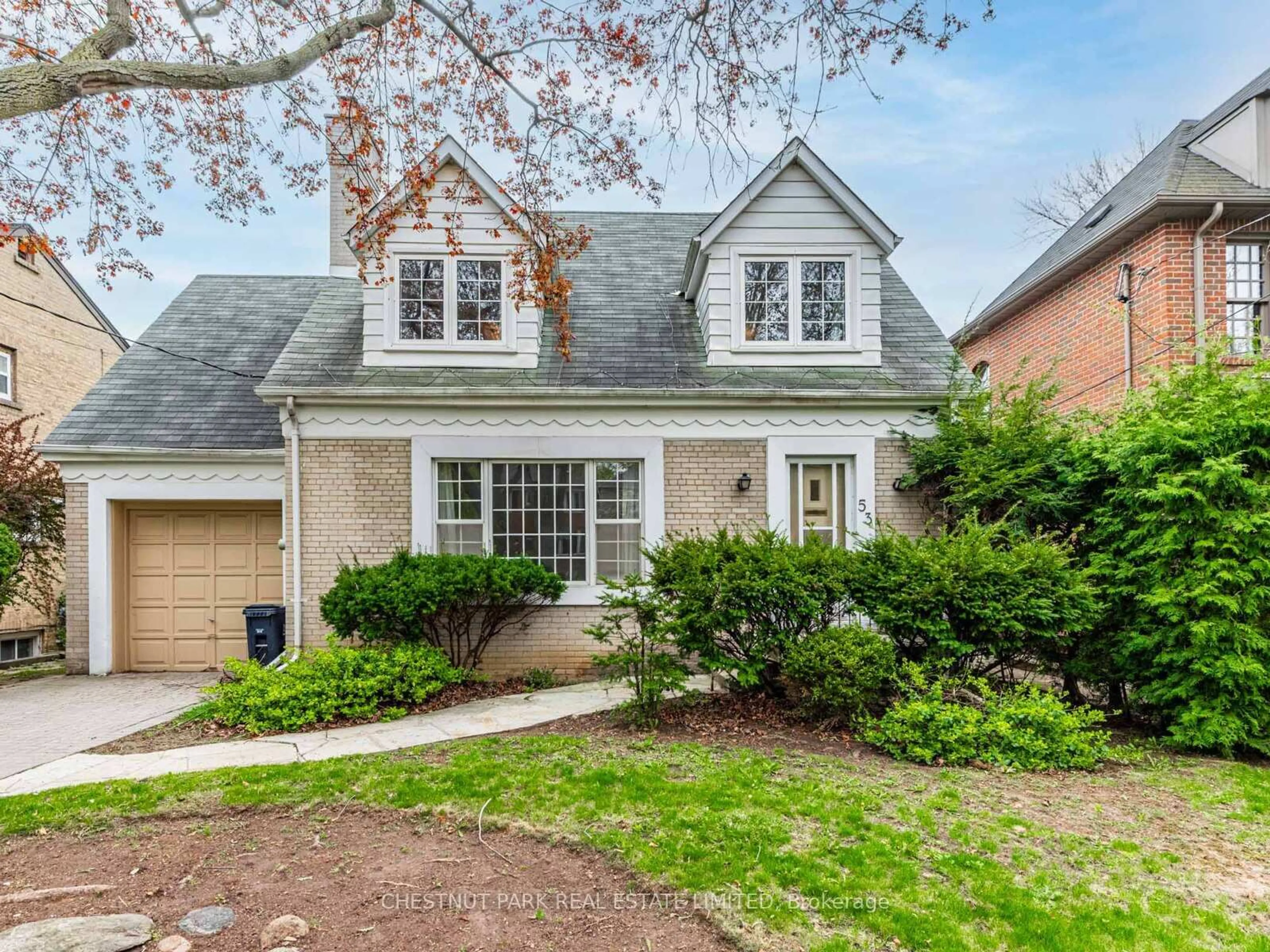 Home with brick exterior material, street for 53 Caribou Rd, Toronto Ontario M5N 2A6
