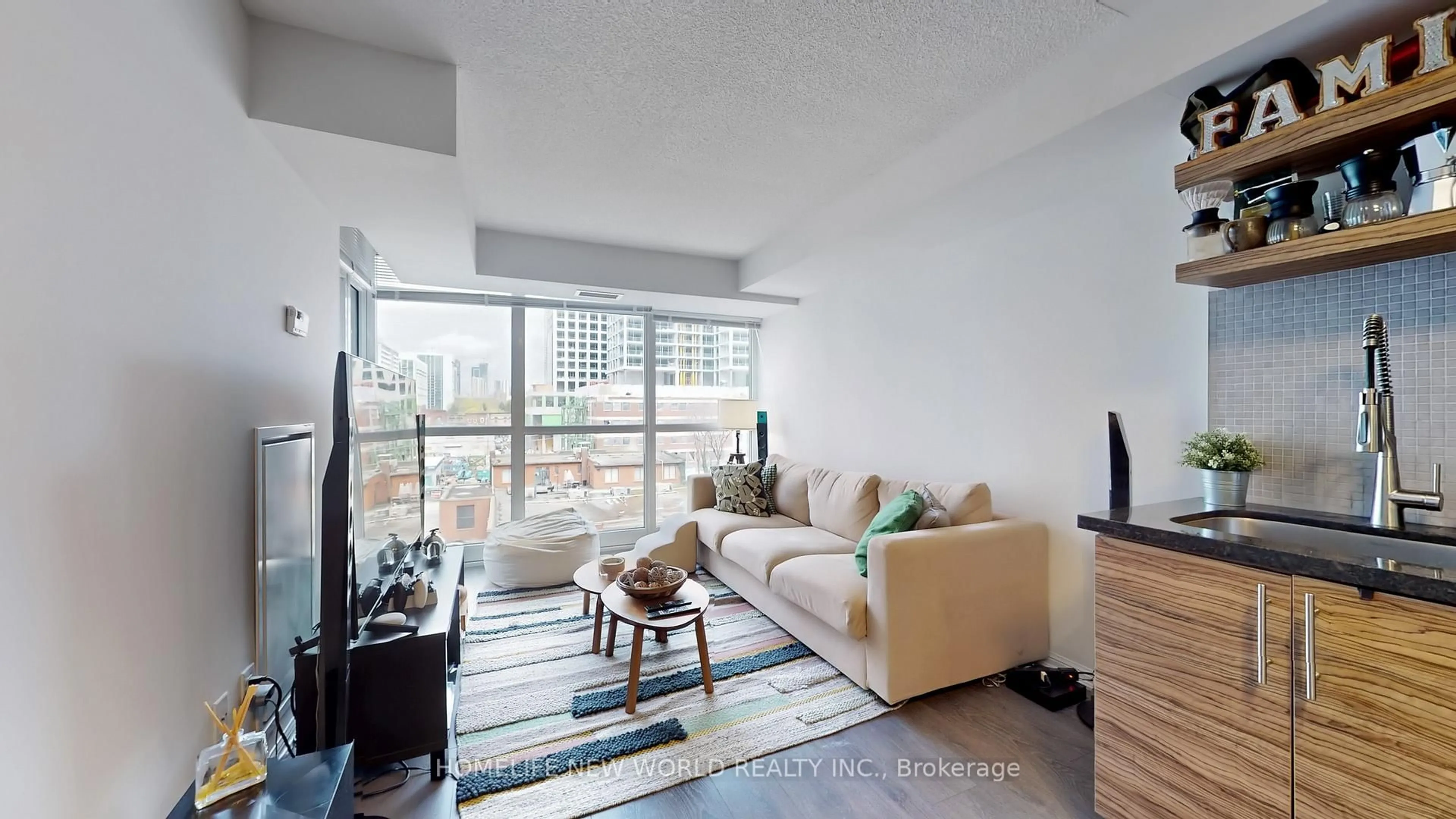 Living room with furniture, unknown for 400 Adelaide St #717, Toronto Ontario M5A 1N4