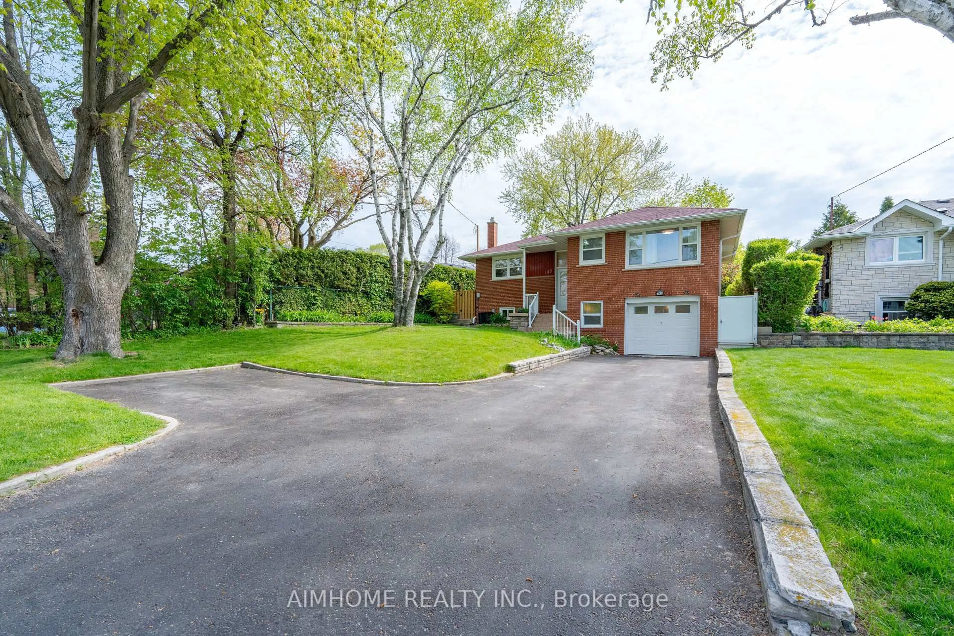 A pic from outside/outdoor area/front of a property/back of a property/a pic from drone, street for 145 Sloane Ave, Toronto Ontario M4A 2B8