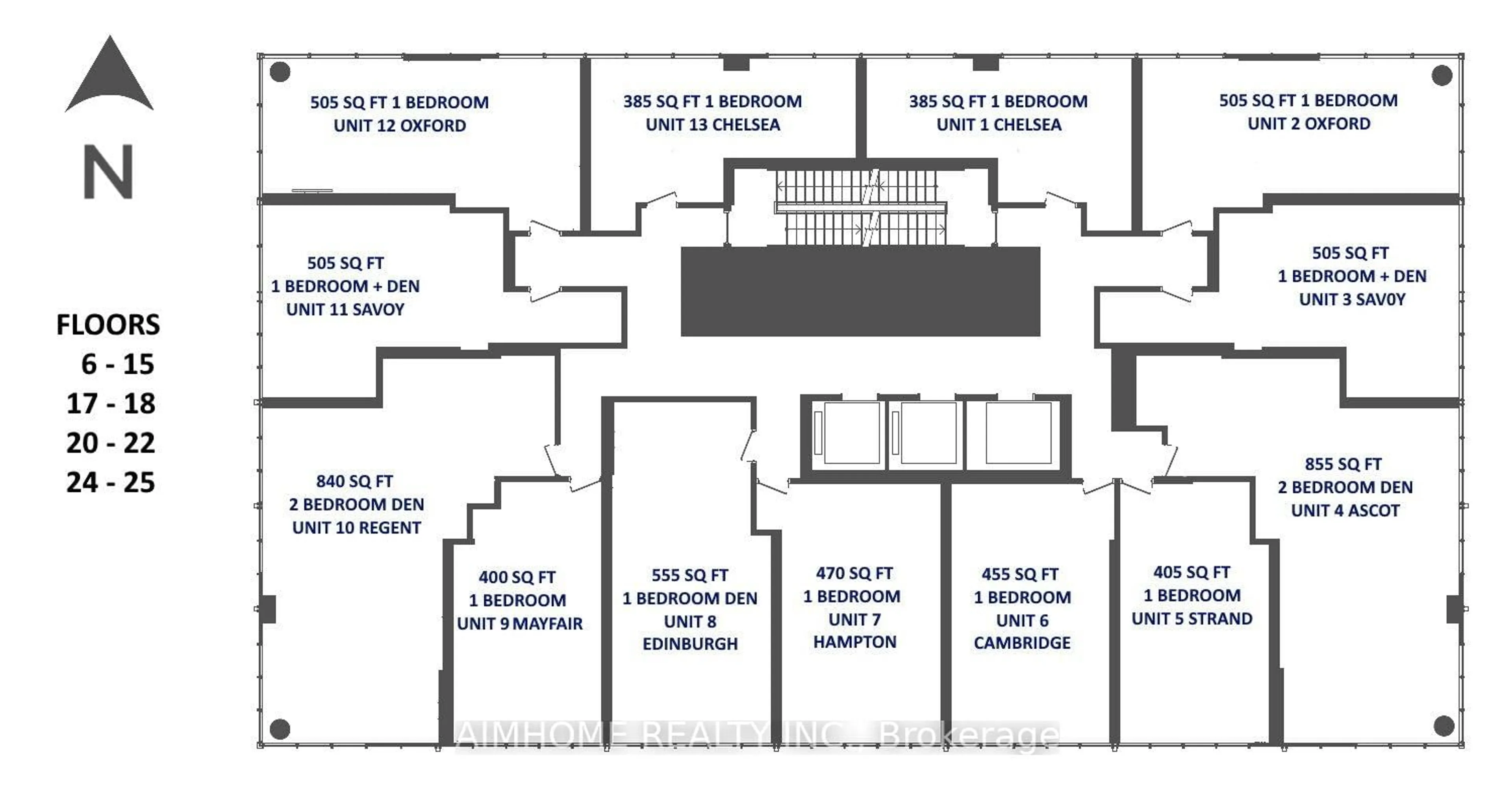 Floor plan for 188 Cumberland St #1607, Toronto Ontario M5R 0B6