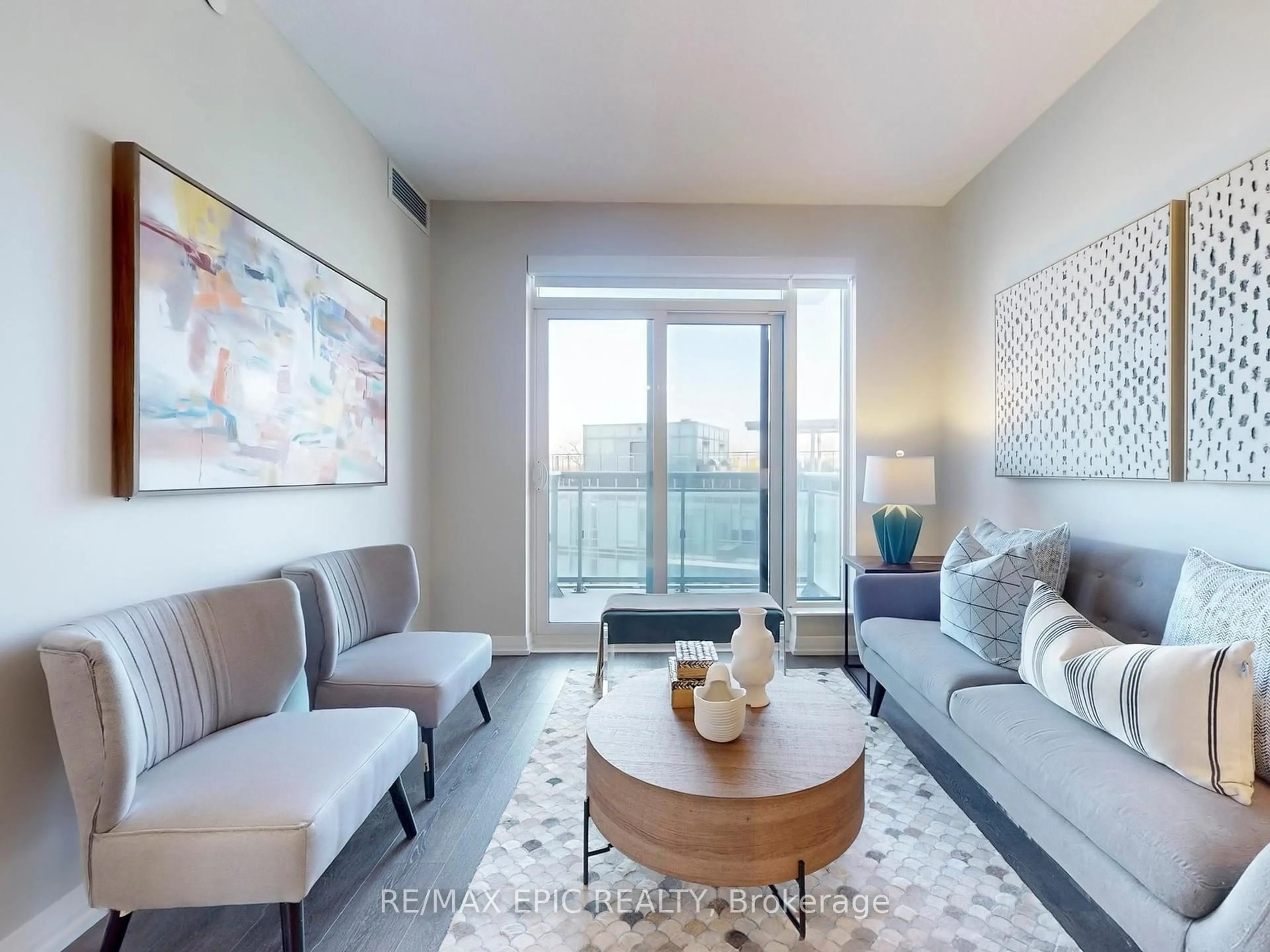 Living room with furniture, unknown for 50 Ann O'Reilly Rd #611, Toronto Ontario M2J 0C9