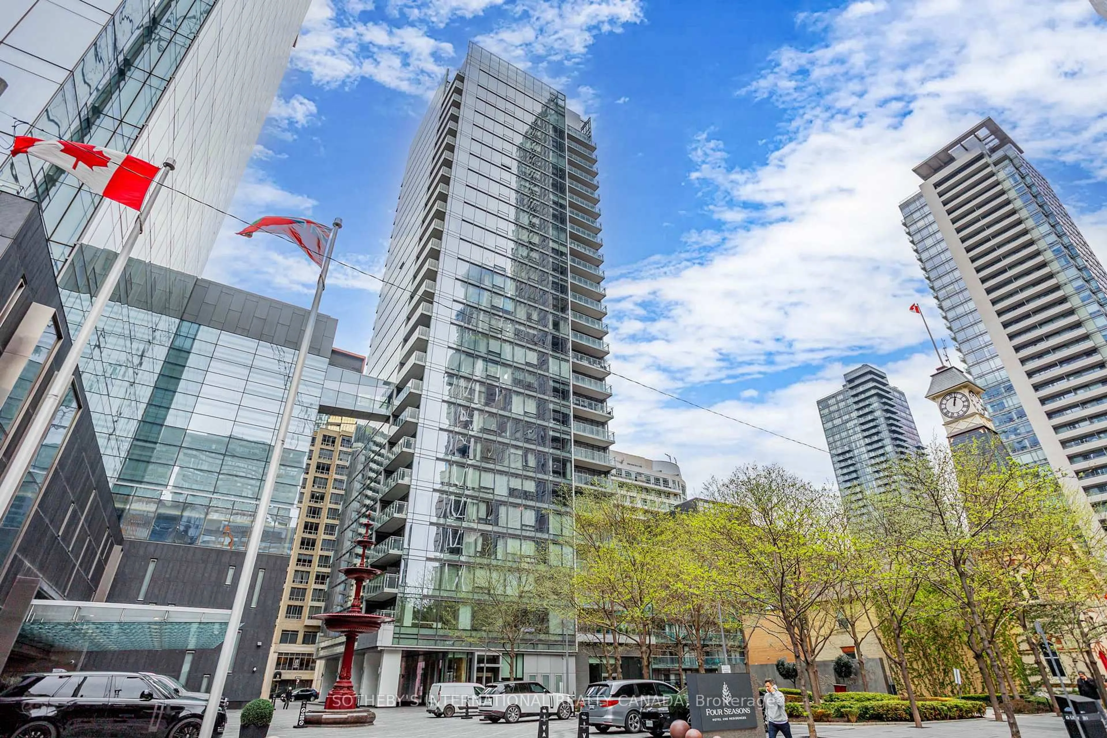Patio, city buildings view from balcony for 55 Scollard St #207, Toronto Ontario M5R 0A1