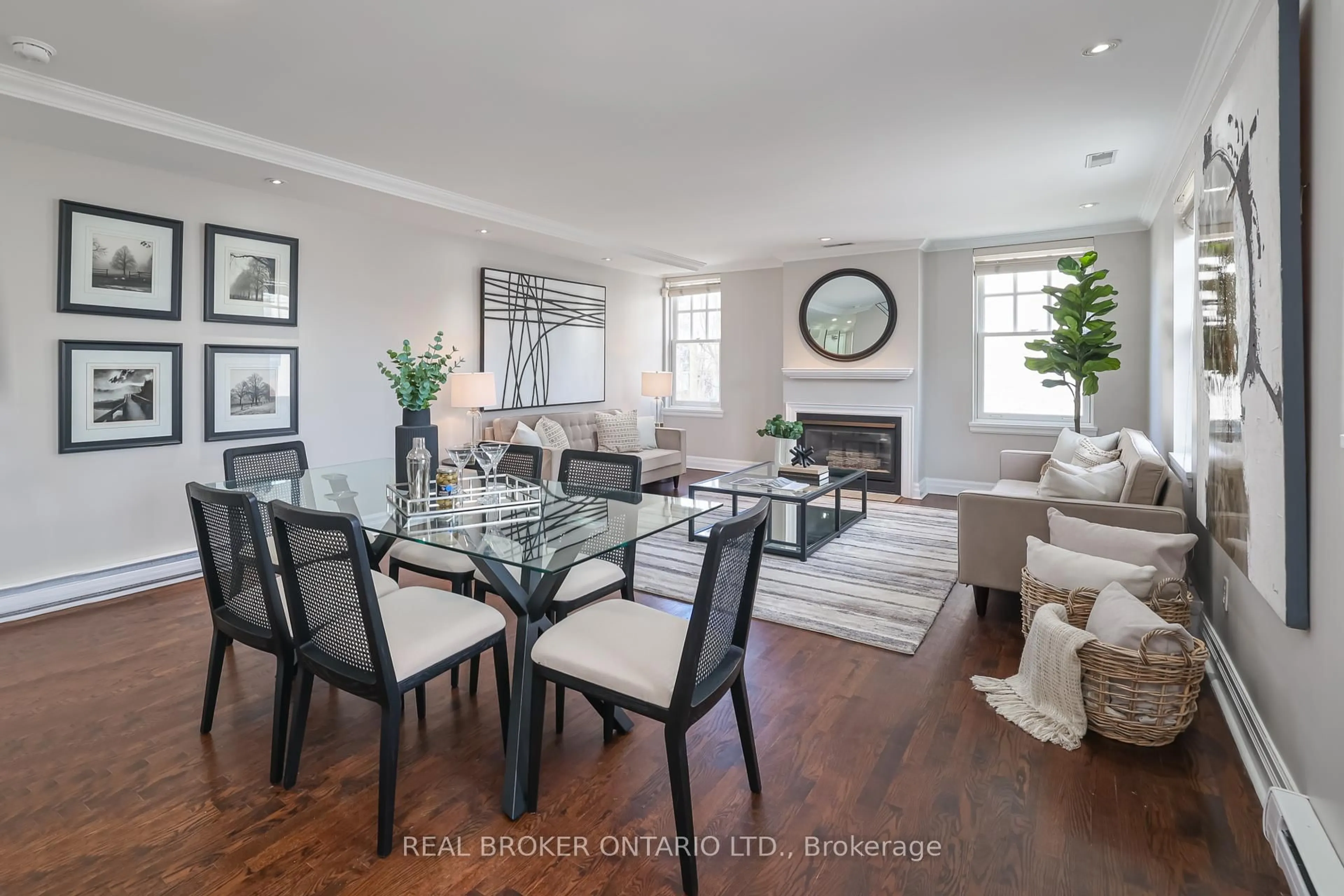 Dining room, wood/laminate floor for 195 Poplar Plains Rd #203, Toronto Ontario M4V 2N3