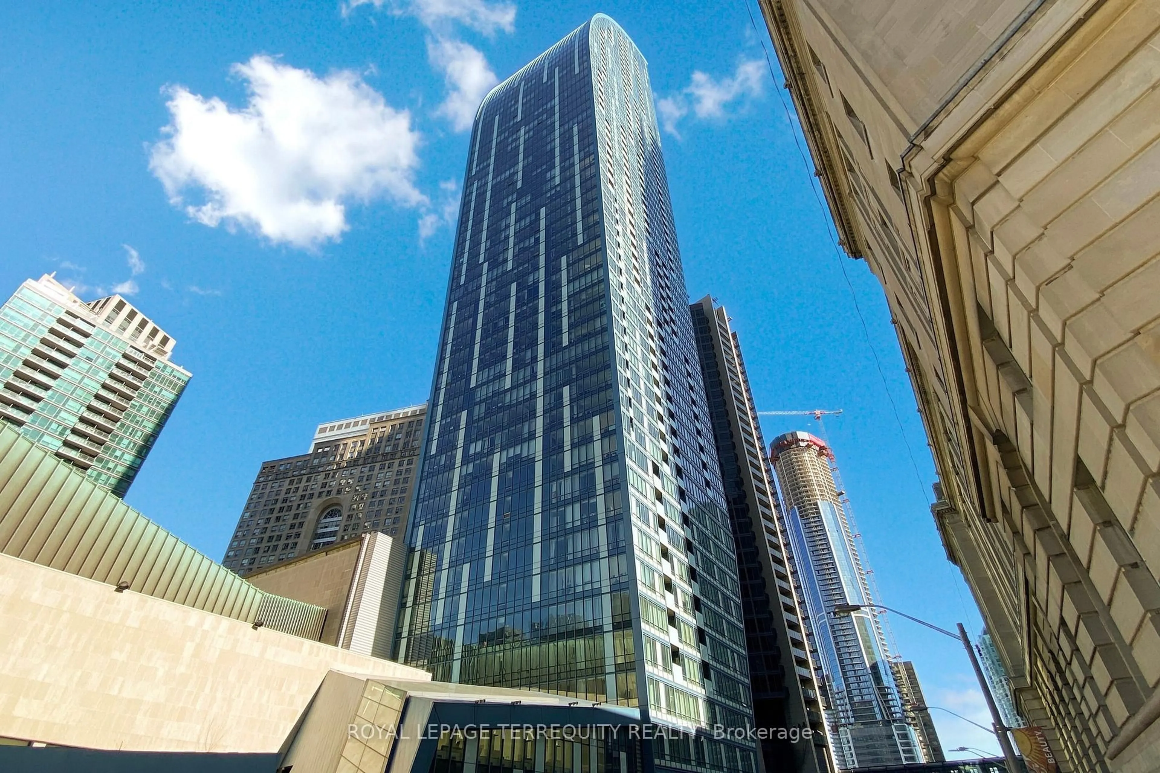 A pic from outside/outdoor area/front of a property/back of a property/a pic from drone, building for 8 The Esplanade N/A #2511, Toronto Ontario M5E 0A6