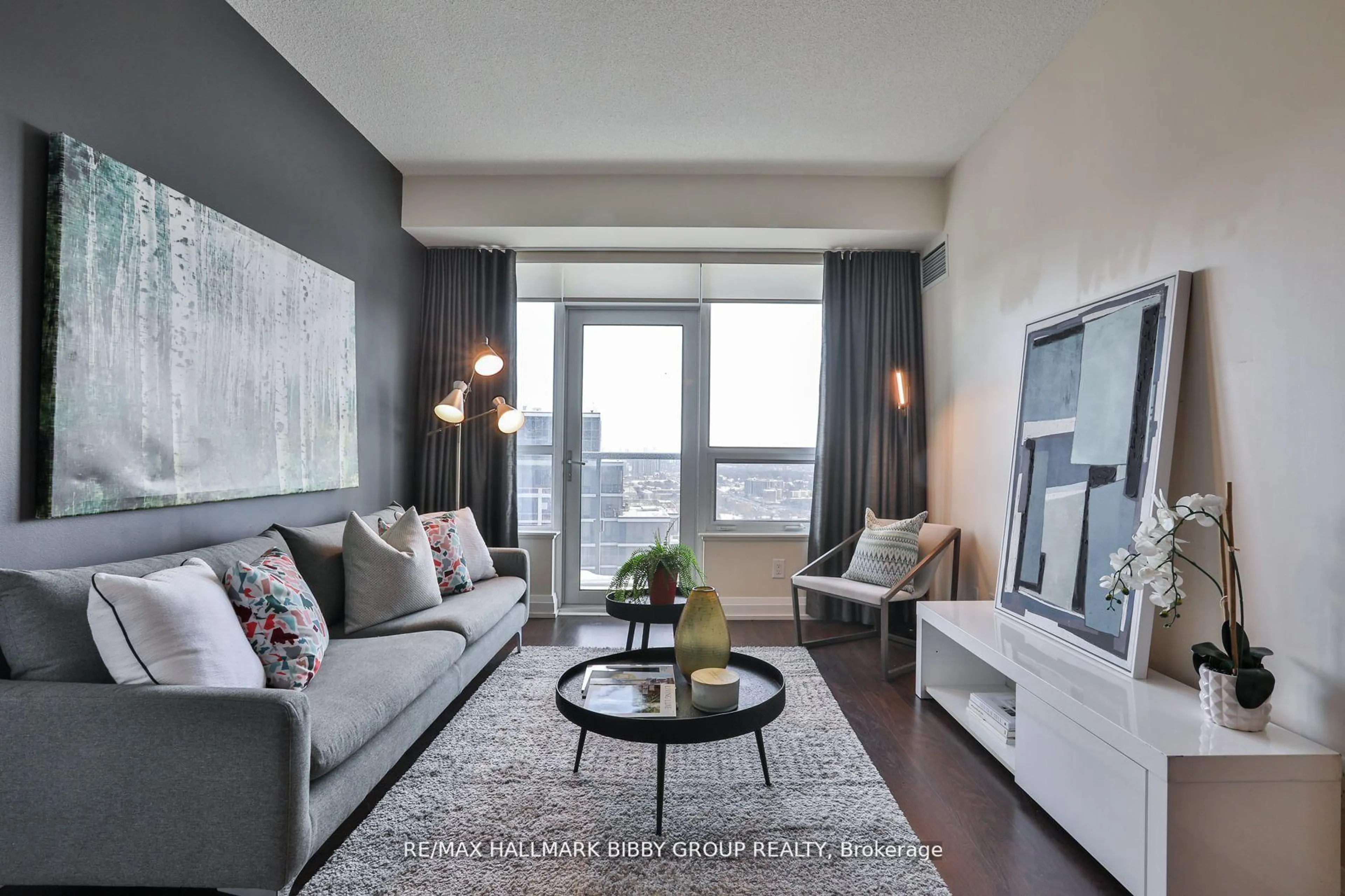 Living room with furniture, unknown for 2 Anndale Dr #3007, Toronto Ontario M2N 0G5