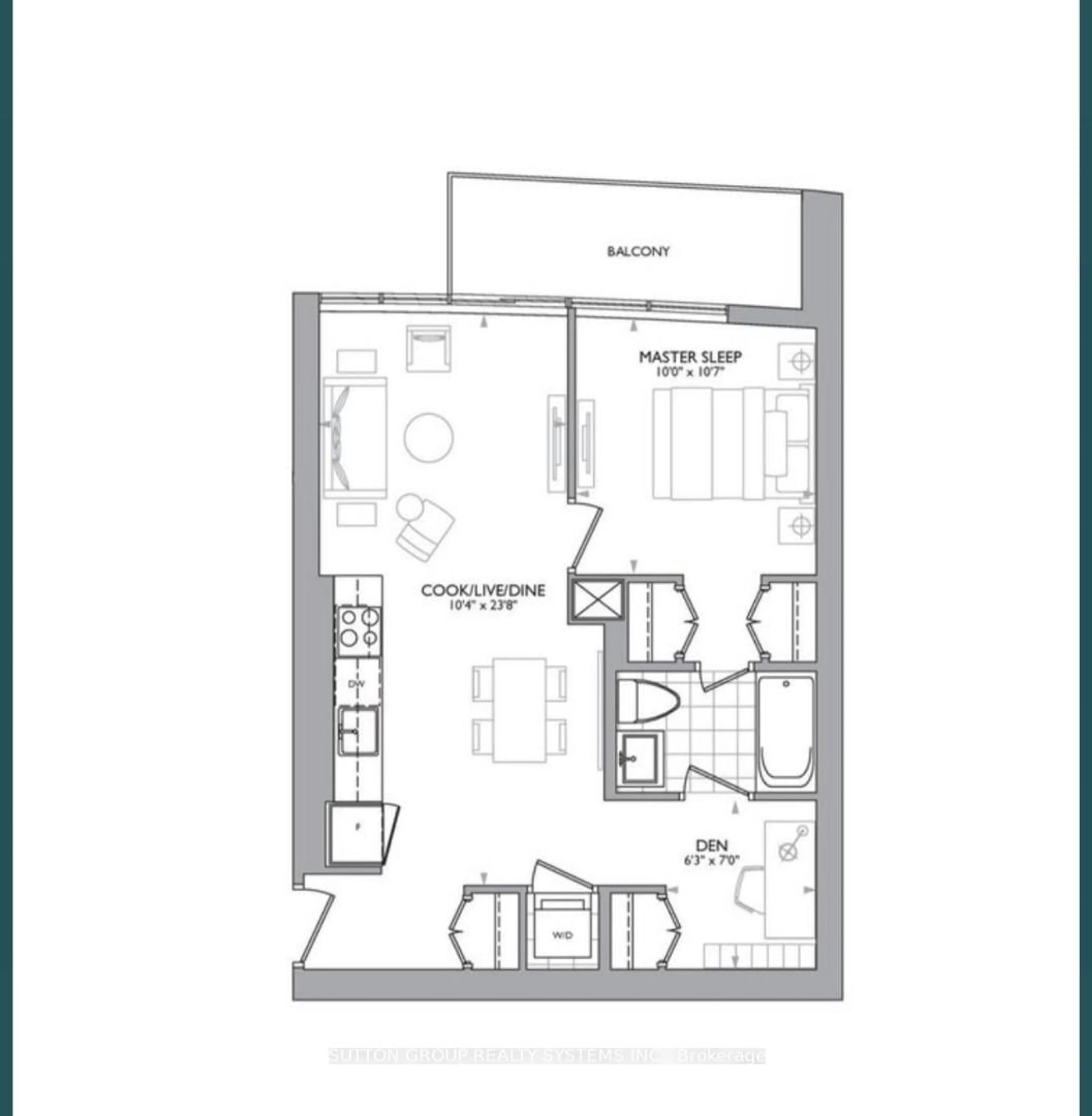 Floor plan for 98 Lillian St #3016, Toronto Ontario M4S 0A5
