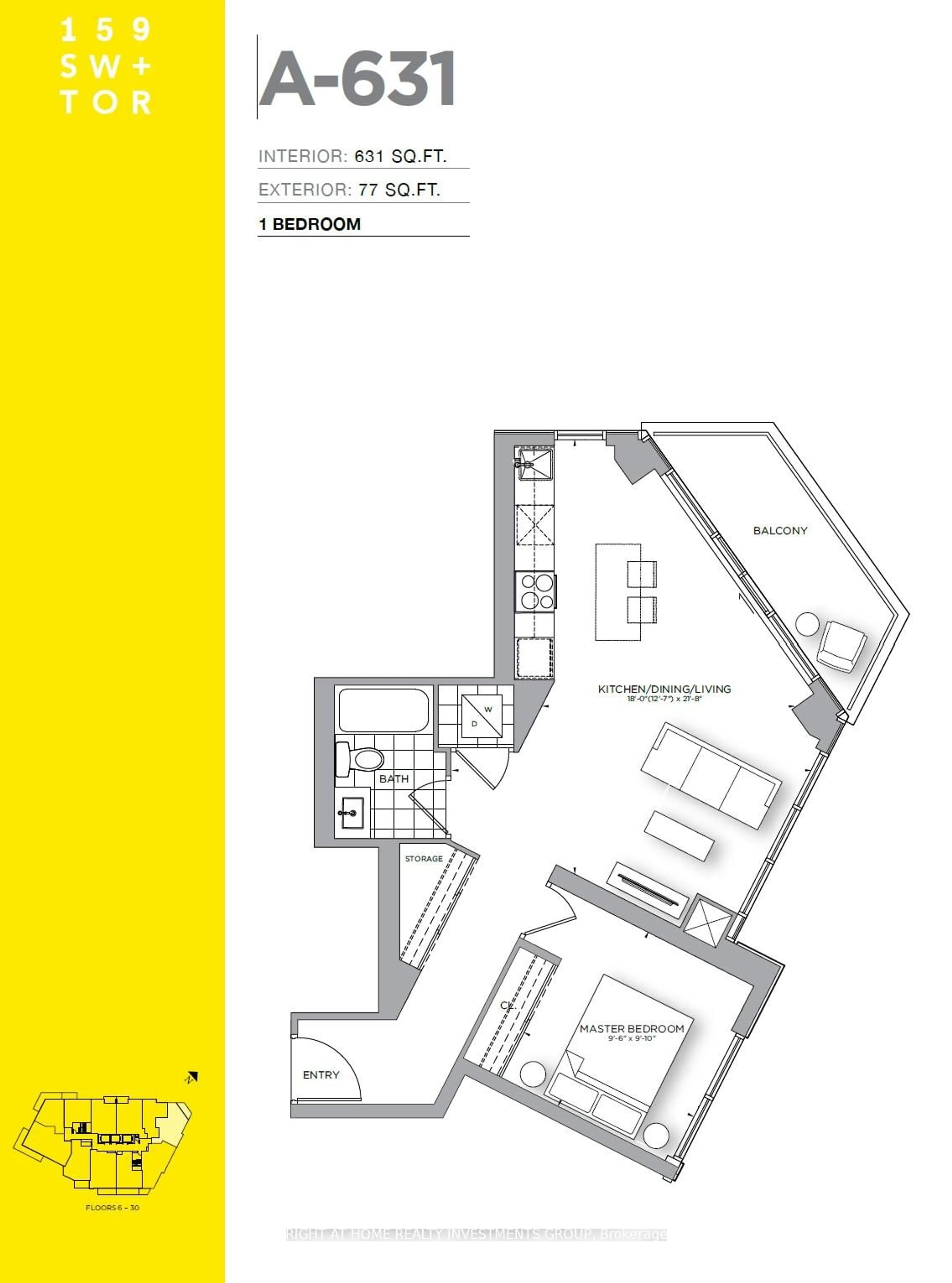 Floor plan for 159 Wellesley St #2603, Toronto Ontario M4Y 0H5