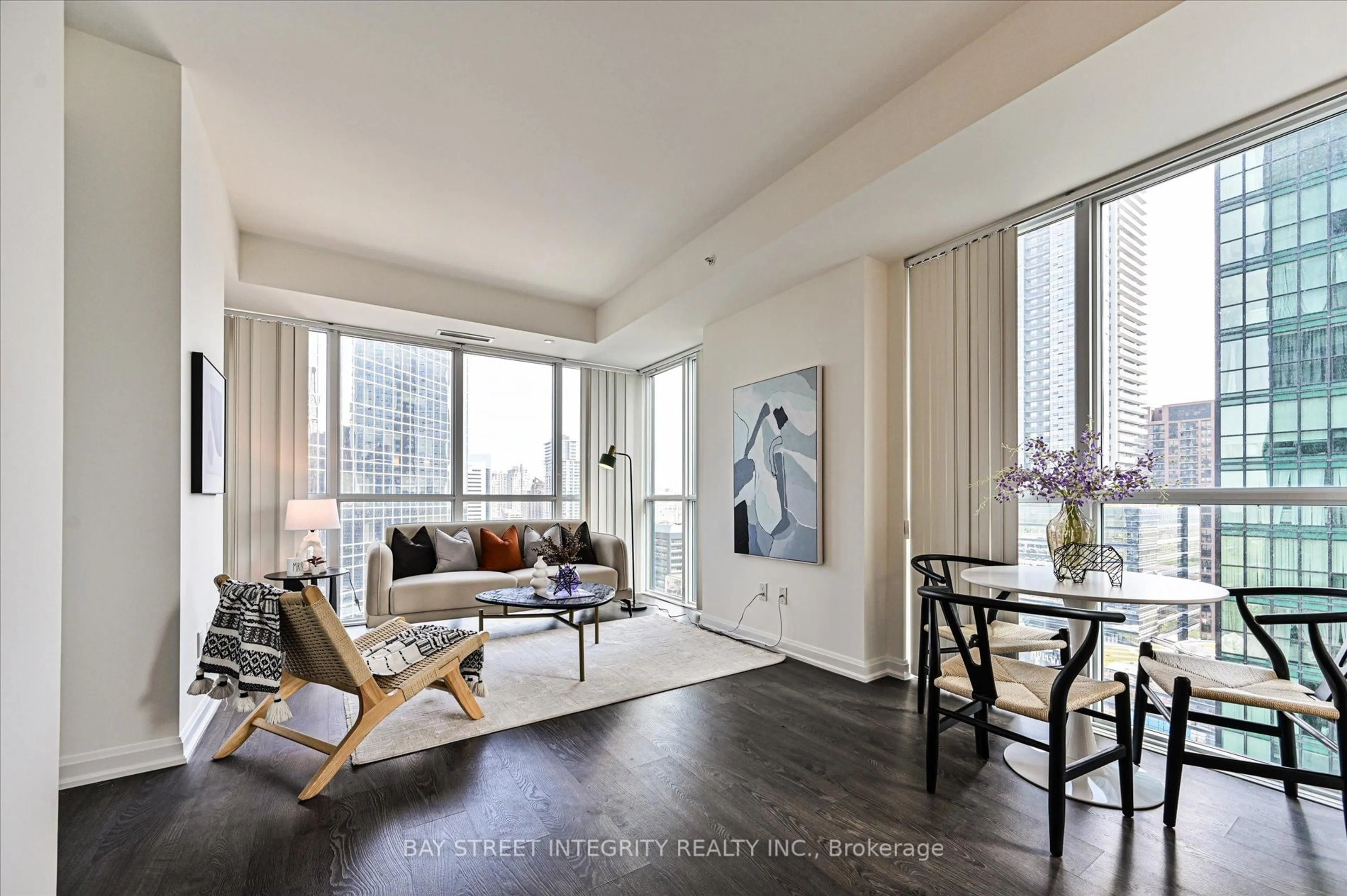Living room with furniture, unknown for 11 Bogert Ave #1808, Toronto Ontario M2N 0H4
