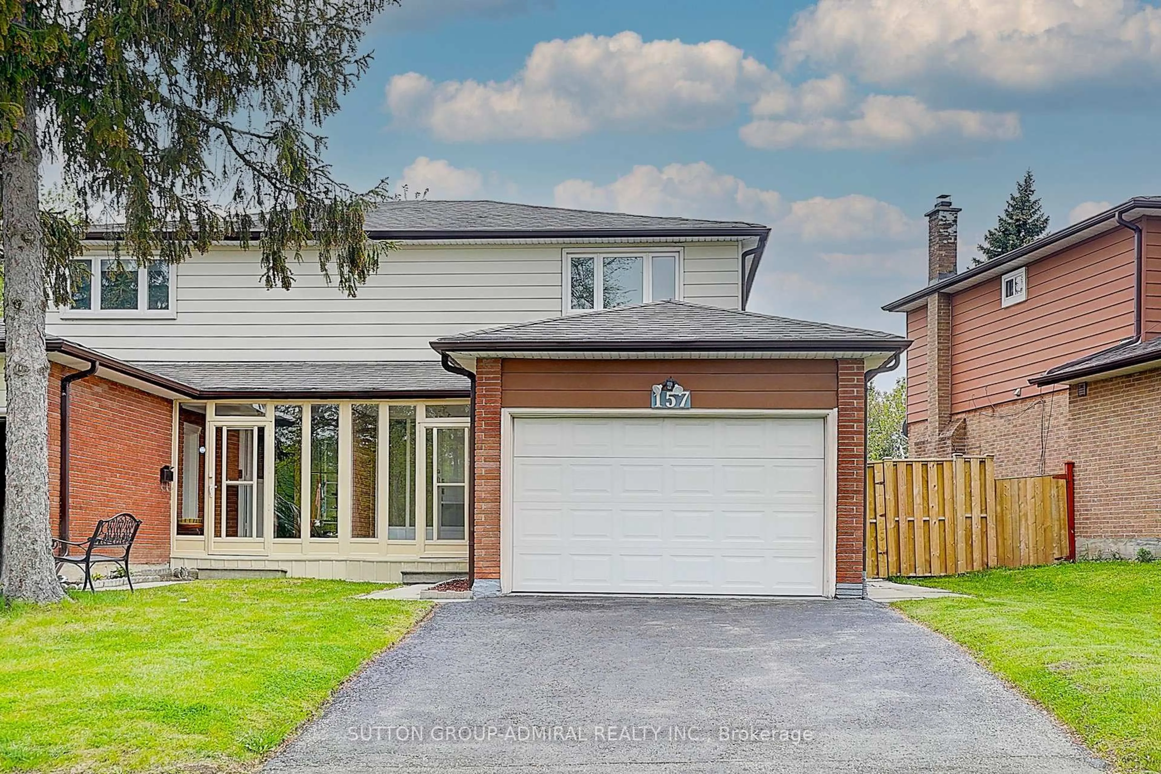 Home with brick exterior material, street for 157 Angus Dr, Toronto Ontario M2J 2W9
