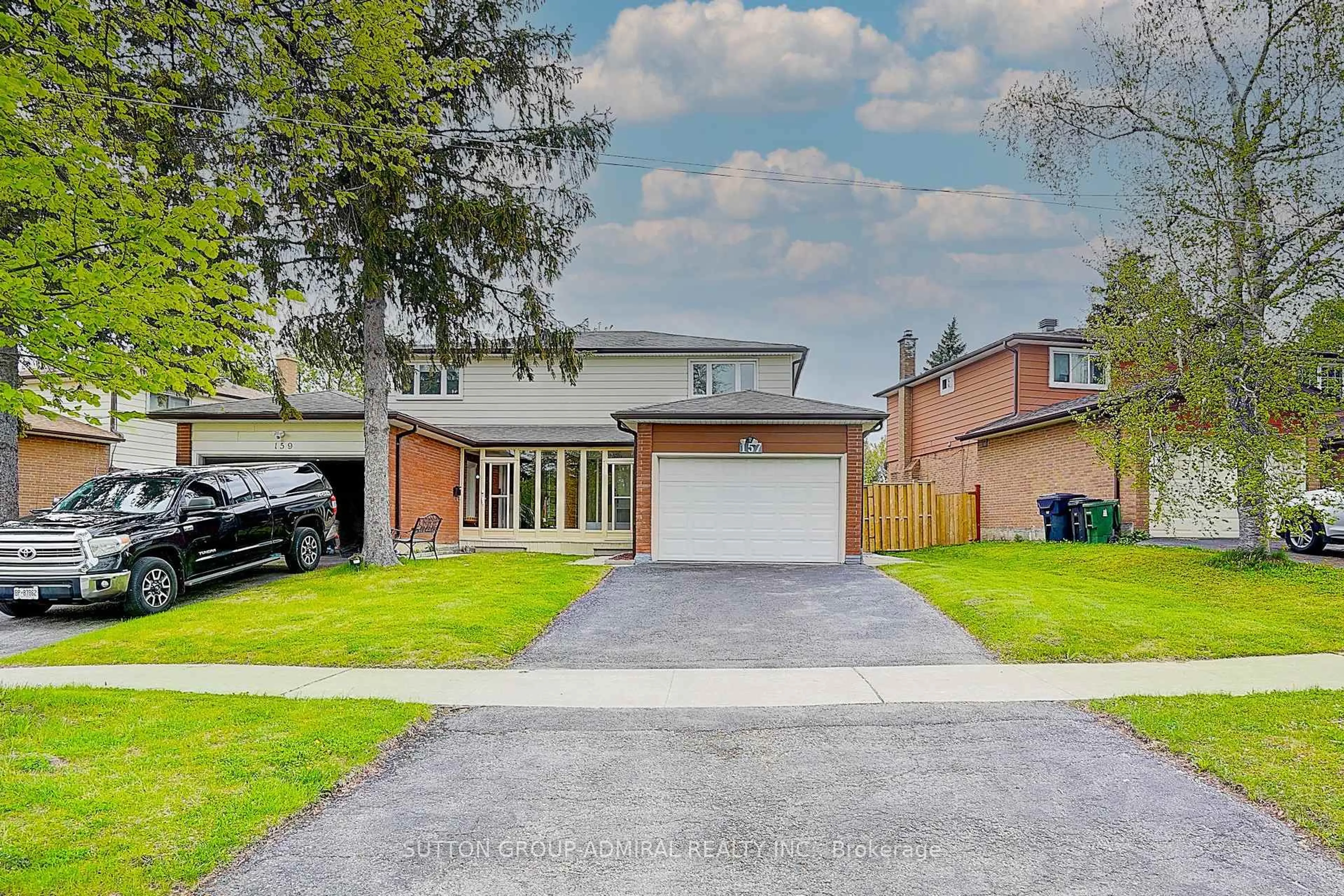 Home with brick exterior material, street for 157 Angus Dr, Toronto Ontario M2J 2W9