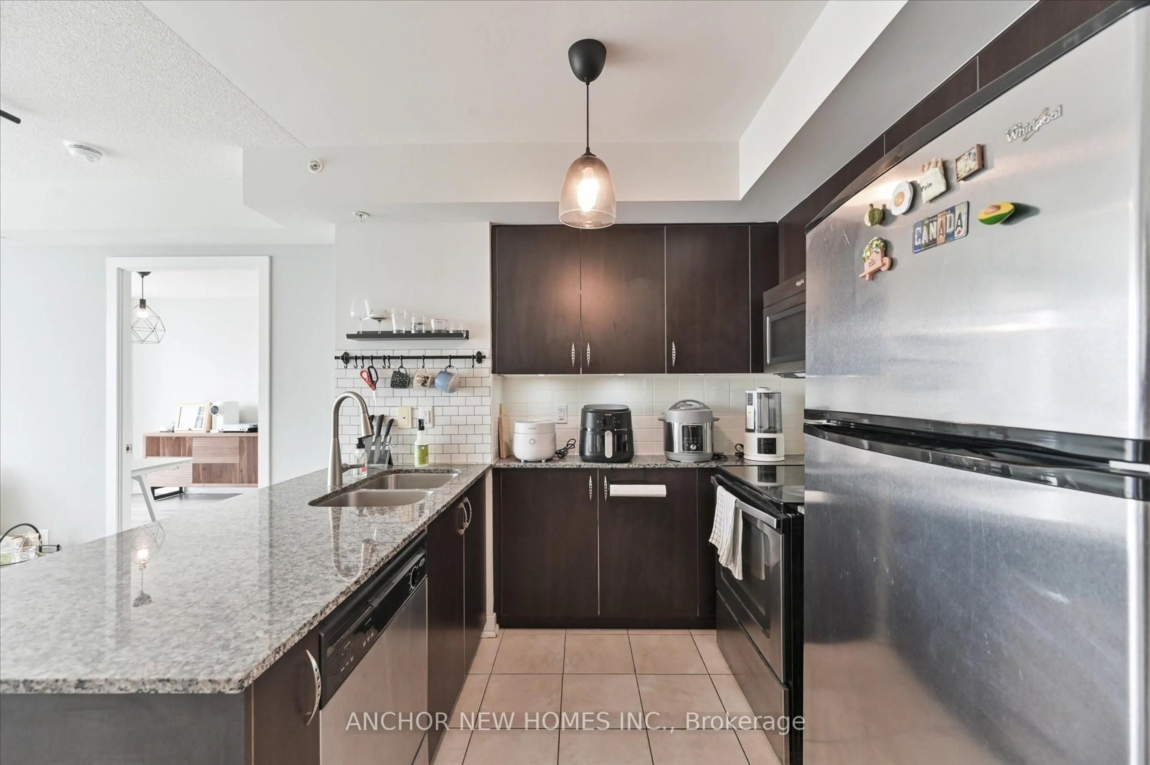 Contemporary kitchen, ceramic/tile floor for 5740 Yonge St #1901, Toronto Ontario M2M 3T3