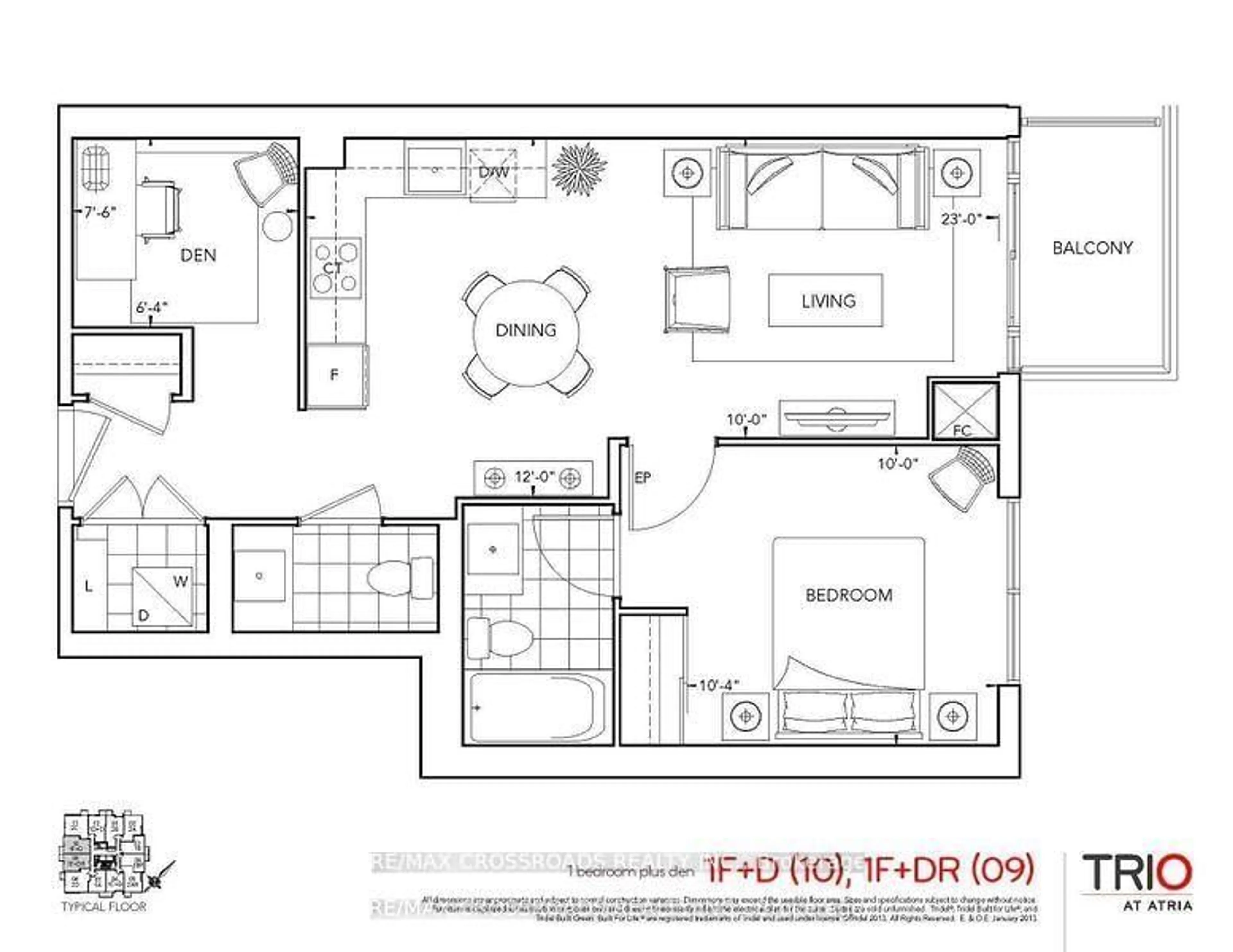 Floor plan for 50 Ann O'Reilly Rd #309, Toronto Ontario M2J 0C9