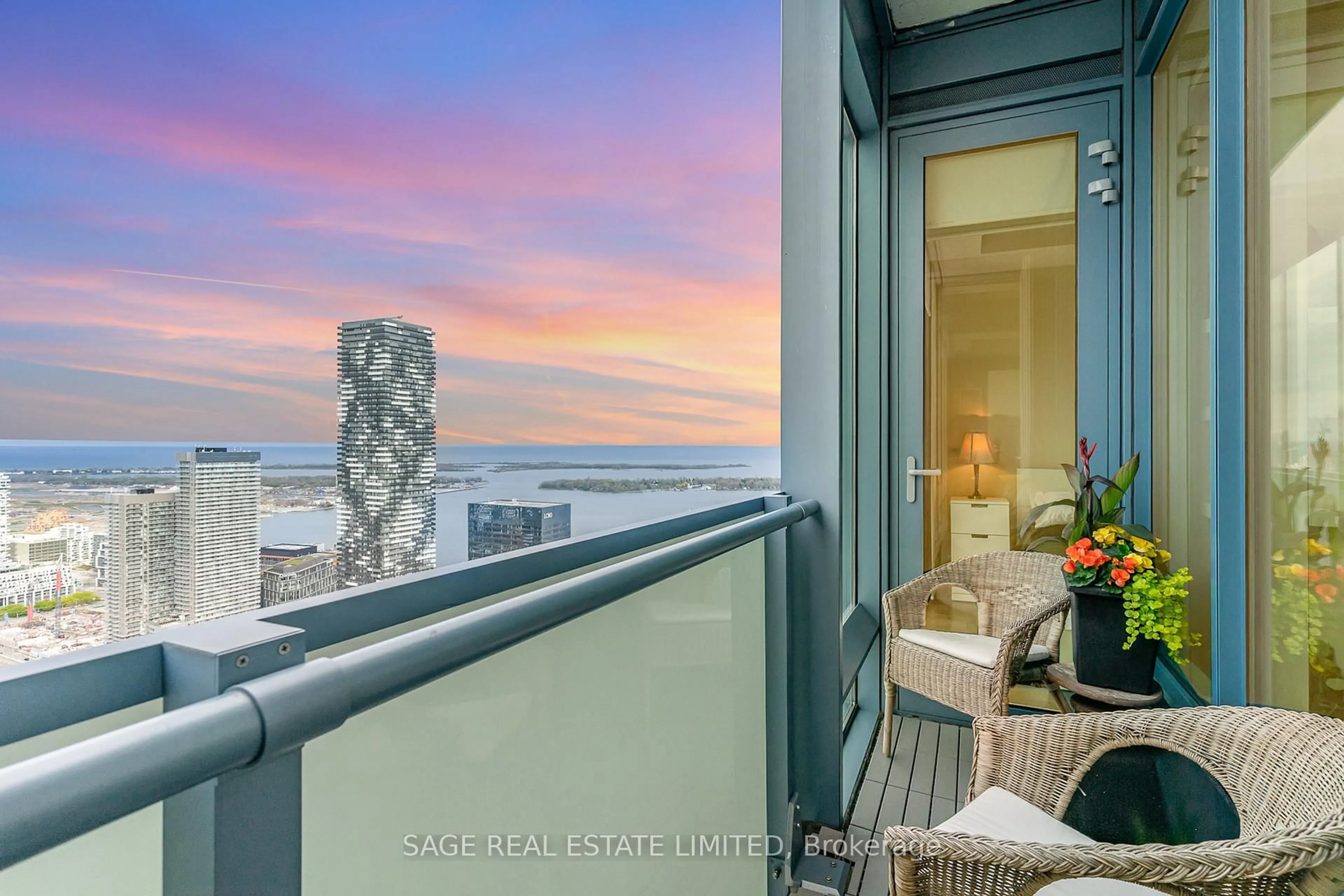Balcony in the apartment, water/lake/river/ocean view for 8 The Esplanade N/A #5408, Toronto Ontario M5E 0A6