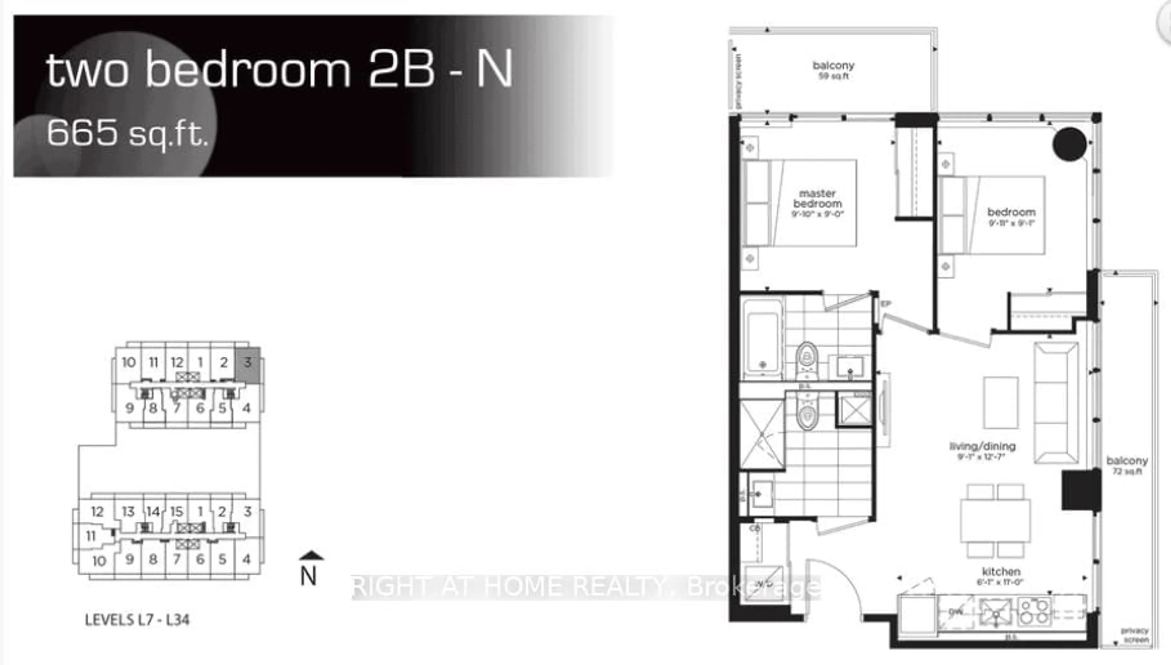 Floor plan for 99 Broadway Ave #3103, Toronto Ontario M4P 0E3