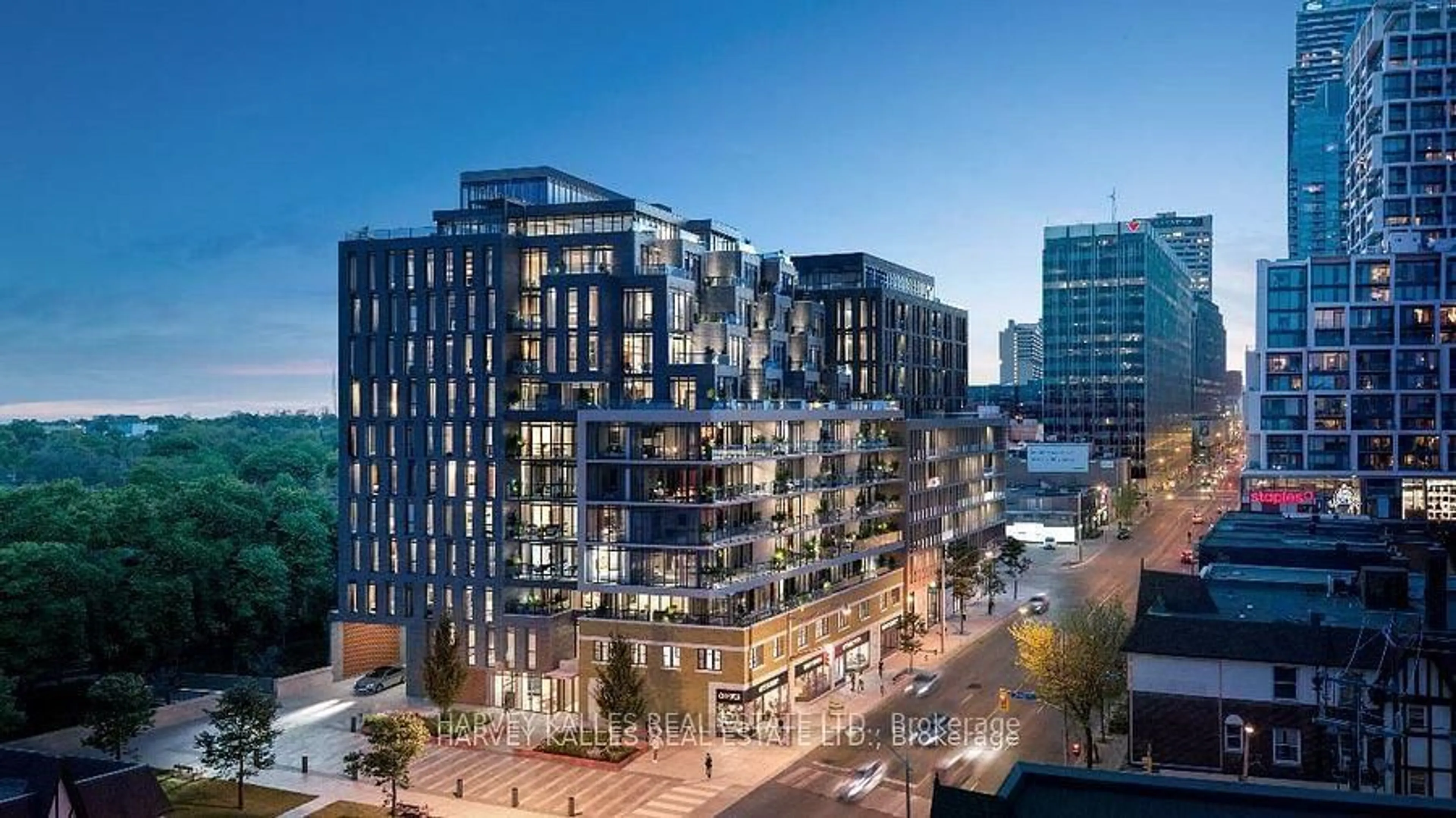 A pic from outside/outdoor area/front of a property/back of a property/a pic from drone, city buildings view from balcony for 8 Manor Rd #LPH4, Toronto Ontario M4S 2A5