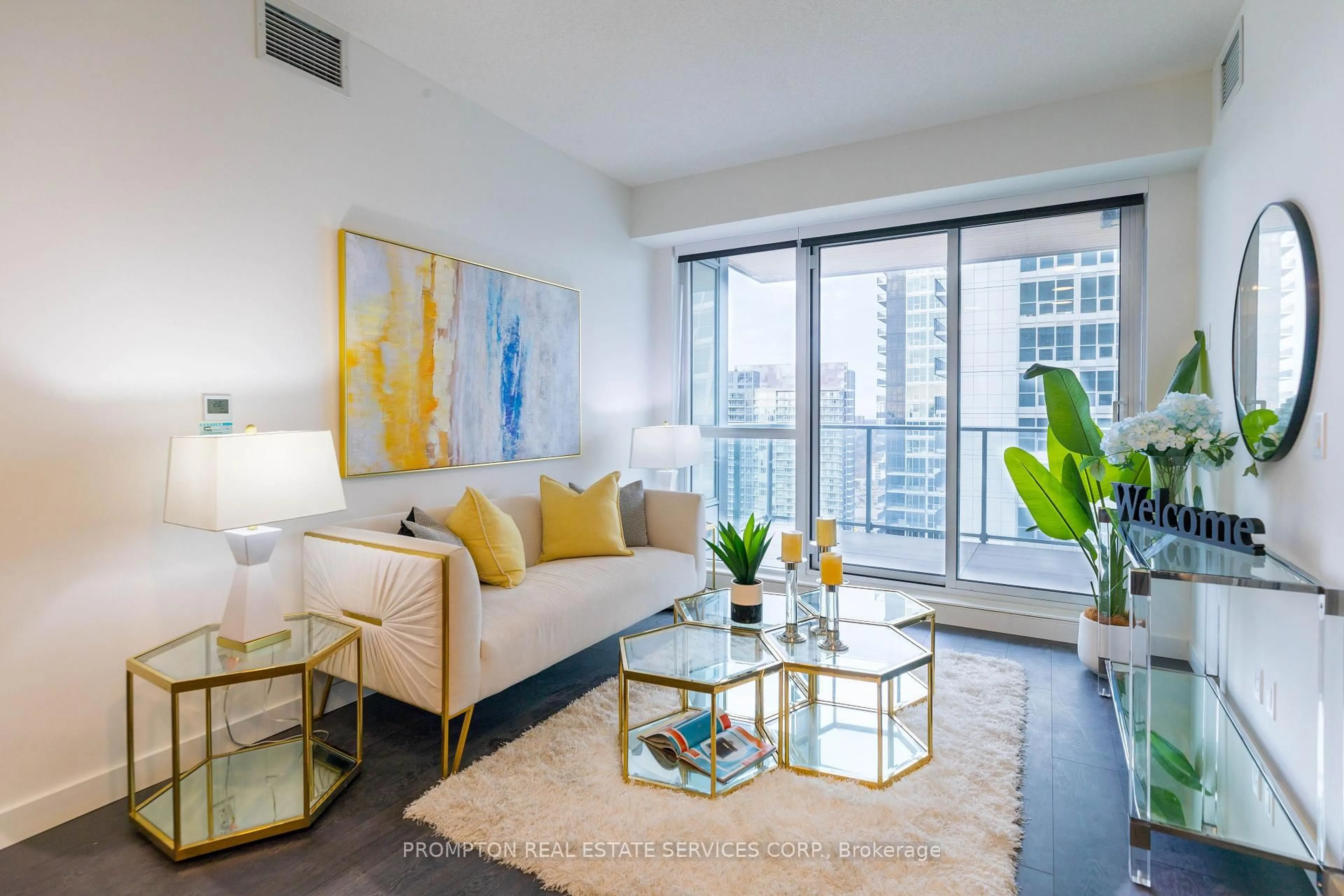 Living room with furniture, unknown for 27 Mcmahon Dr #2809, Toronto Ontario M2K 0J2