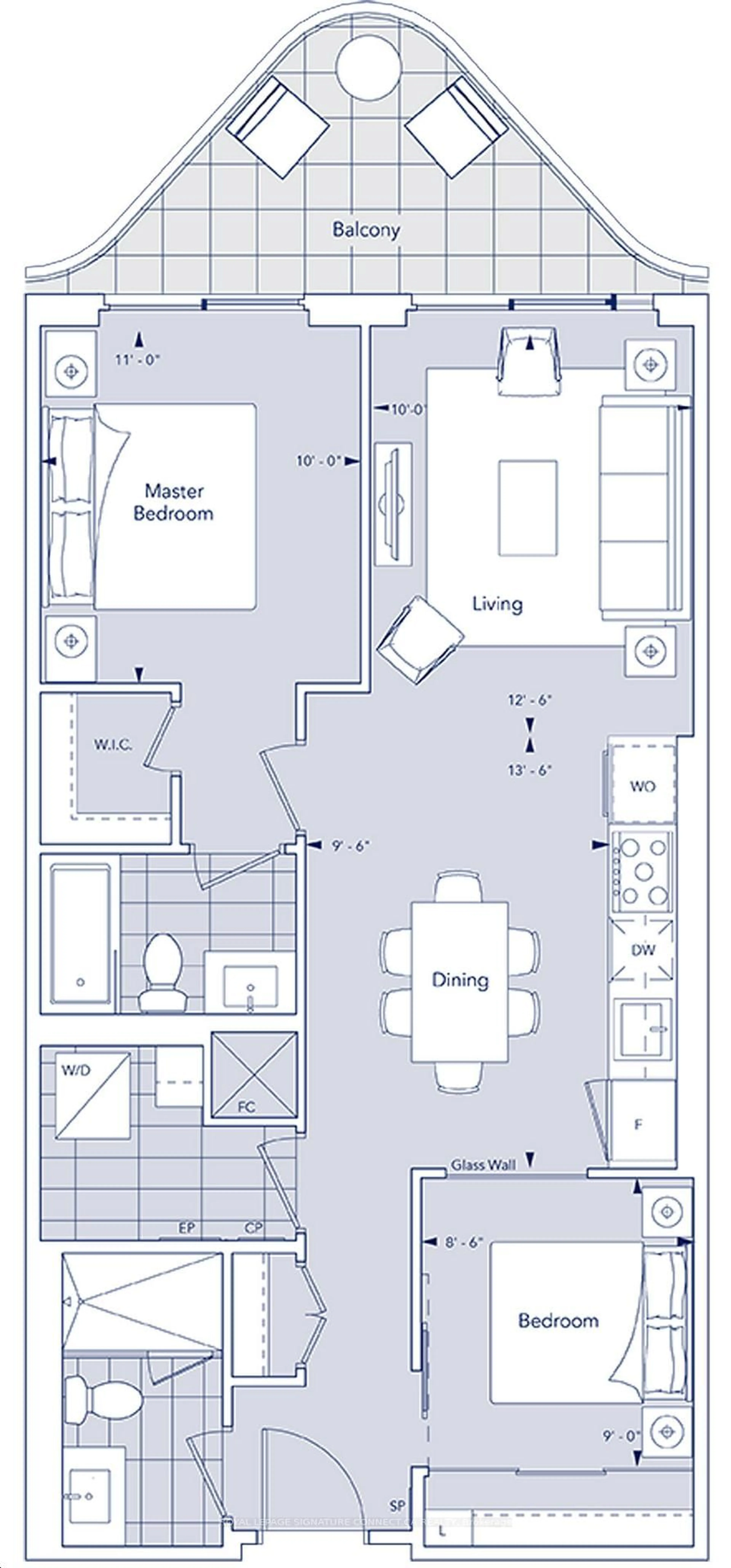 Floor plan for 155 Merchants Wharf N/A #625, Toronto Ontario M5A 0Y4