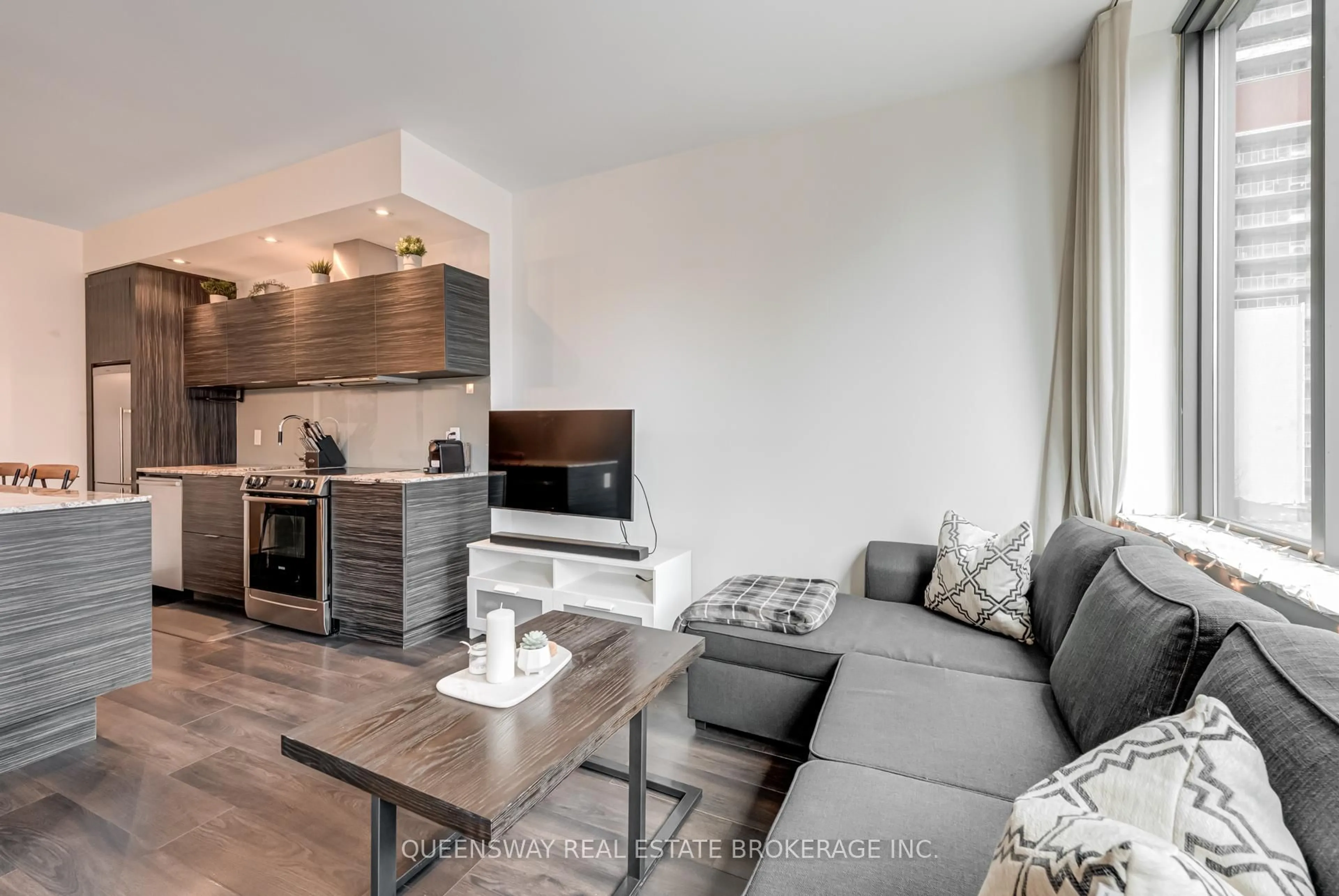 Living room with furniture, unknown for 8 Charlotte St #509, Toronto Ontario M5V 0K4