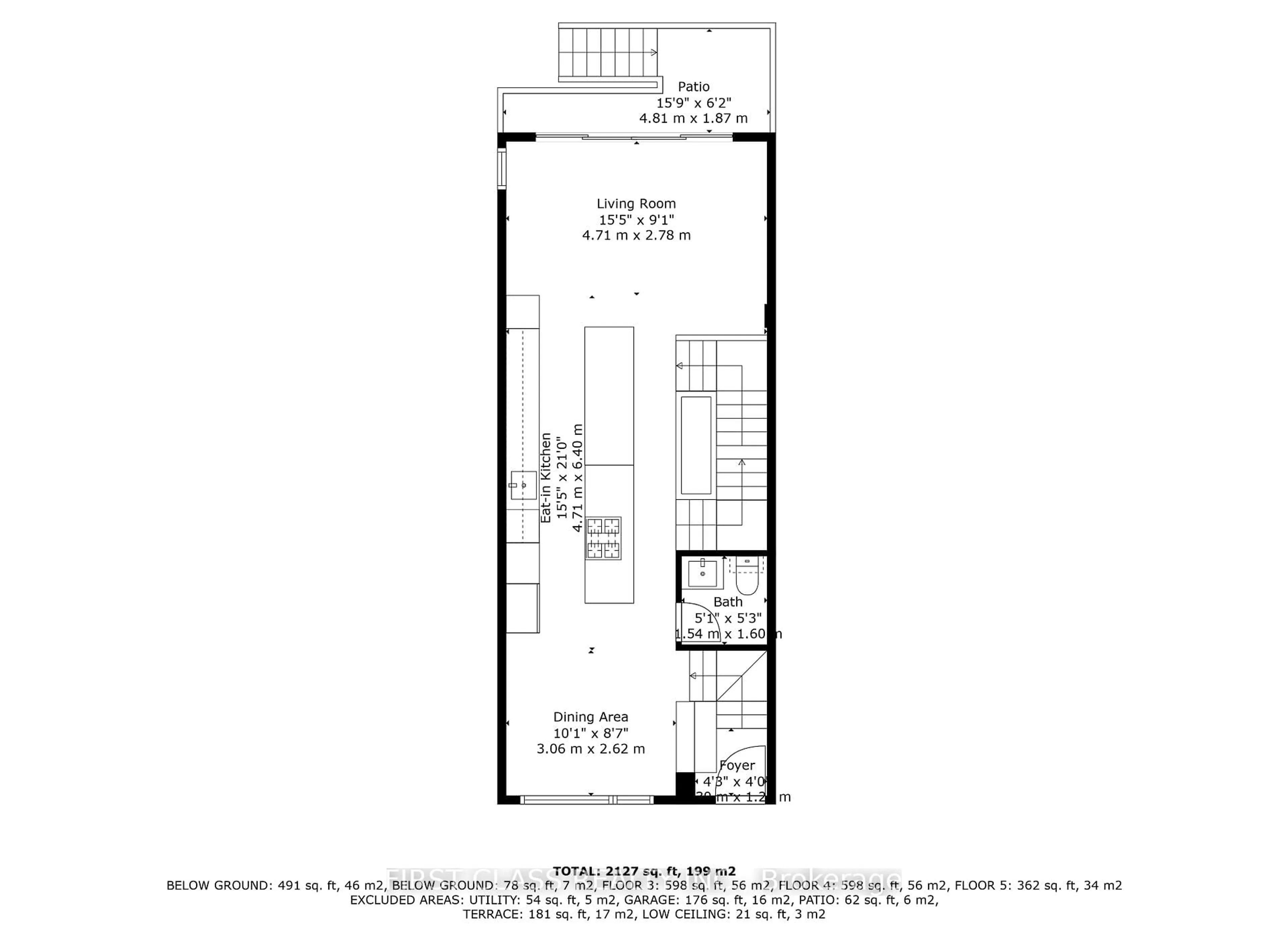 Floor plan for 236 Bowood Ave, Toronto Ontario M4N 1Y6