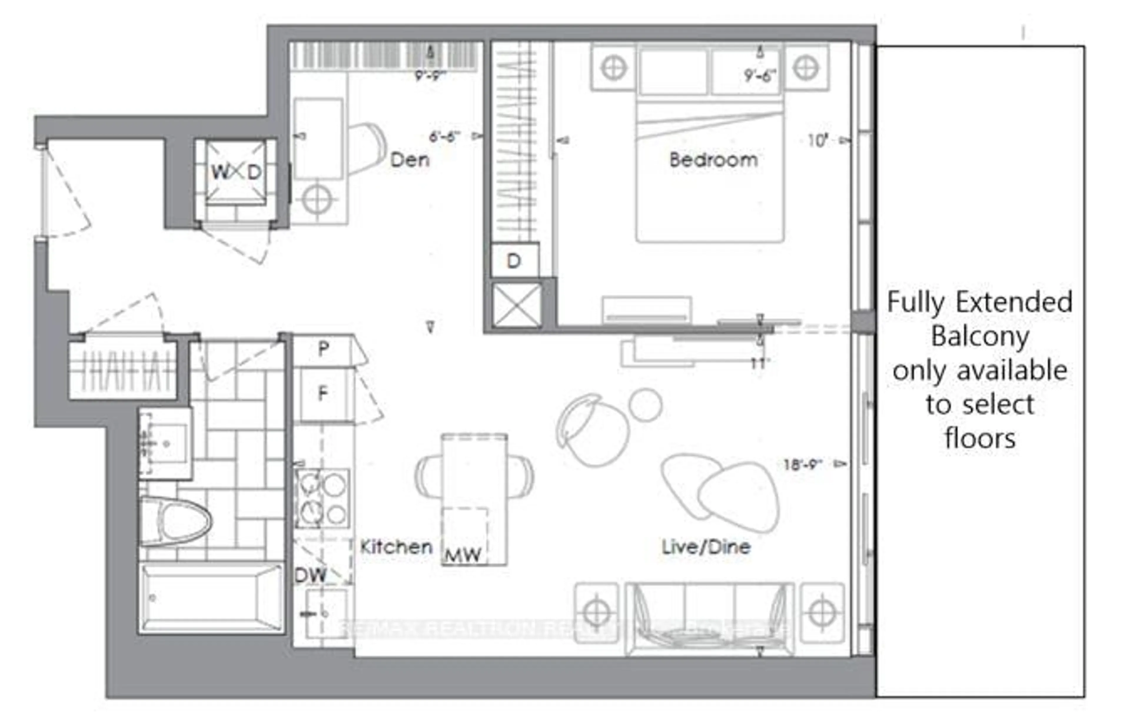 Floor plan for 7 Grenville St #1909, Toronto Ontario M4Y 0E9