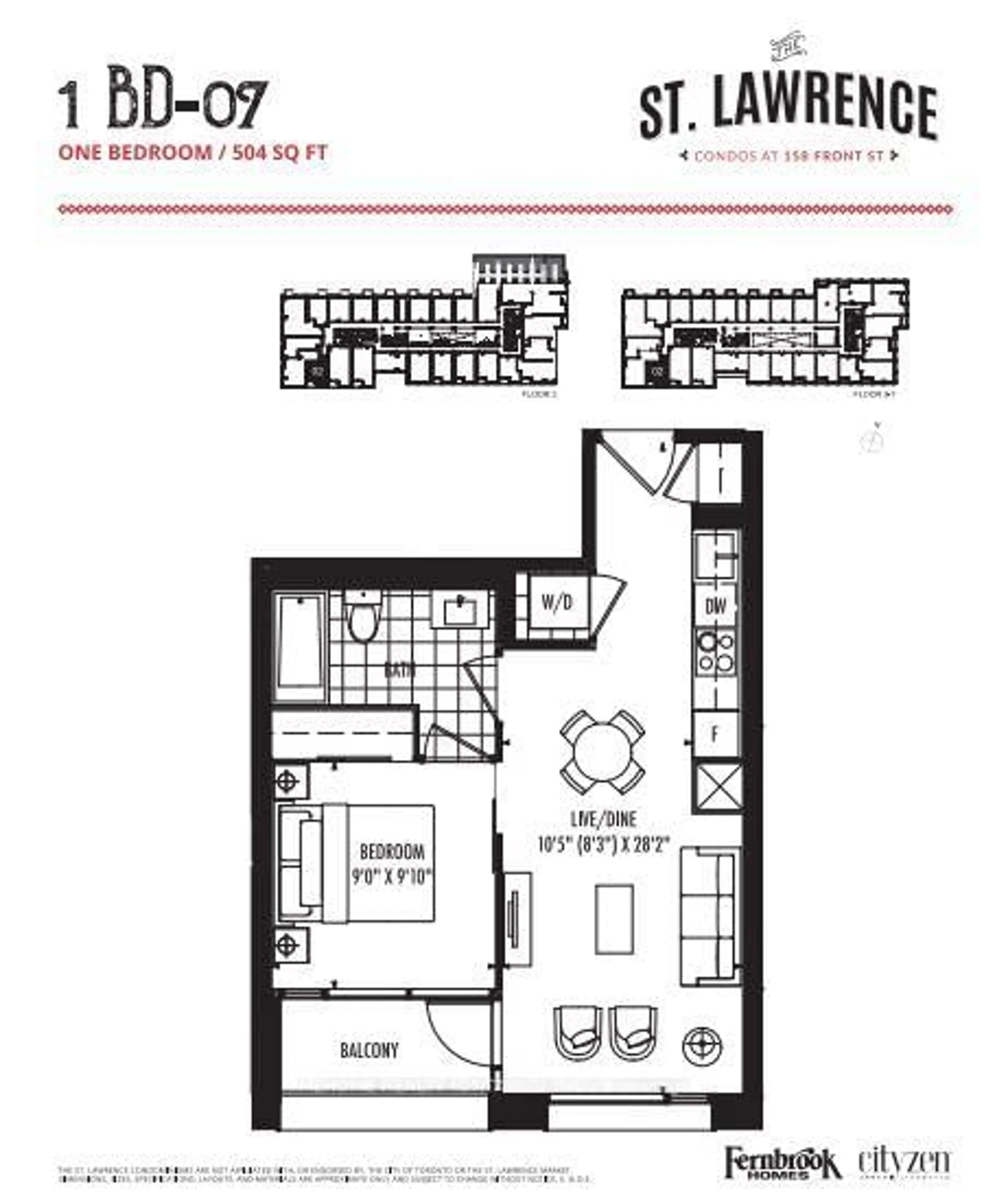 Floor plan for 158 Front St #402, Toronto Ontario M5A 0K9