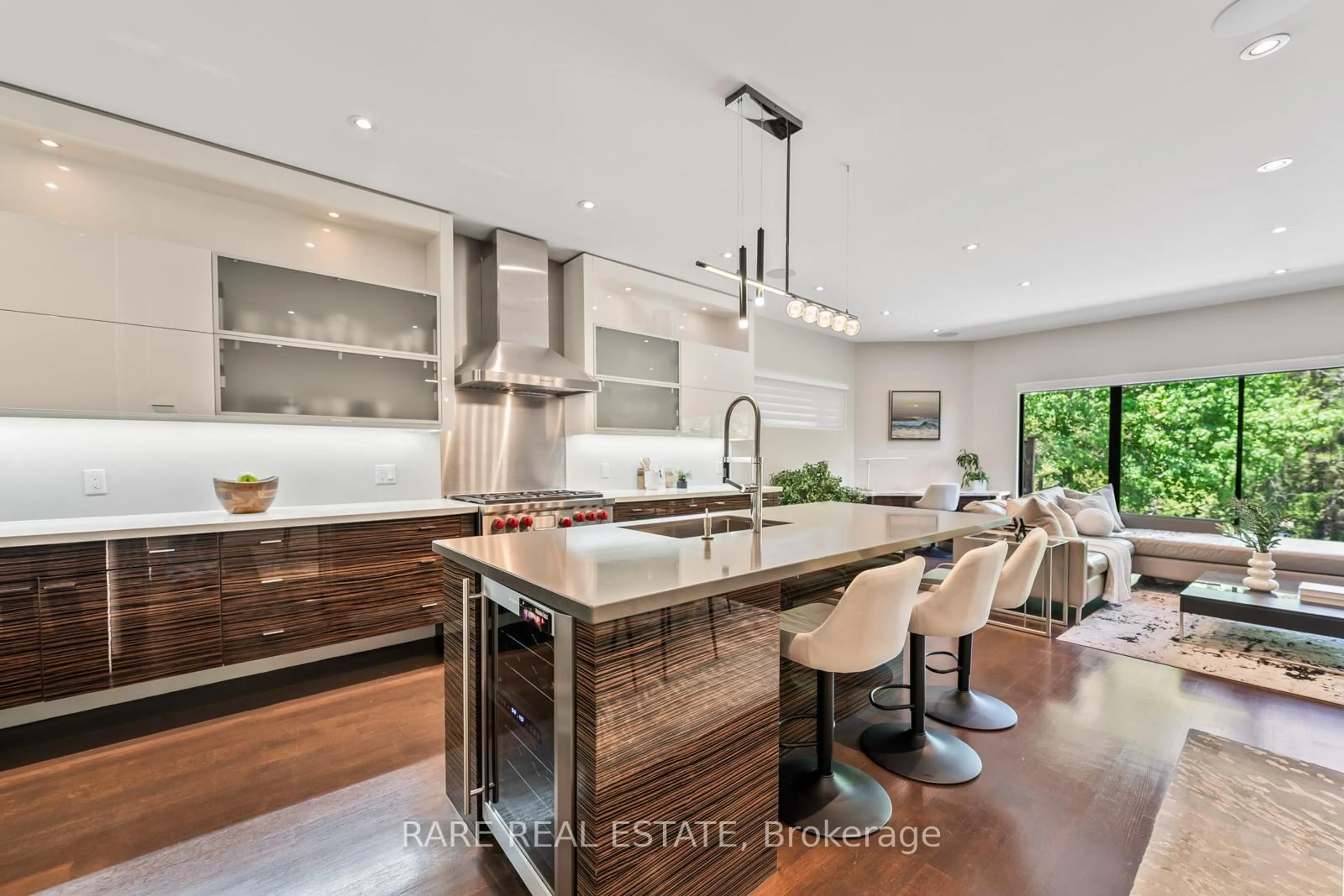 Contemporary kitchen, wood/laminate floor for 370 Keewatin Ave, Toronto Ontario M4P 2A5