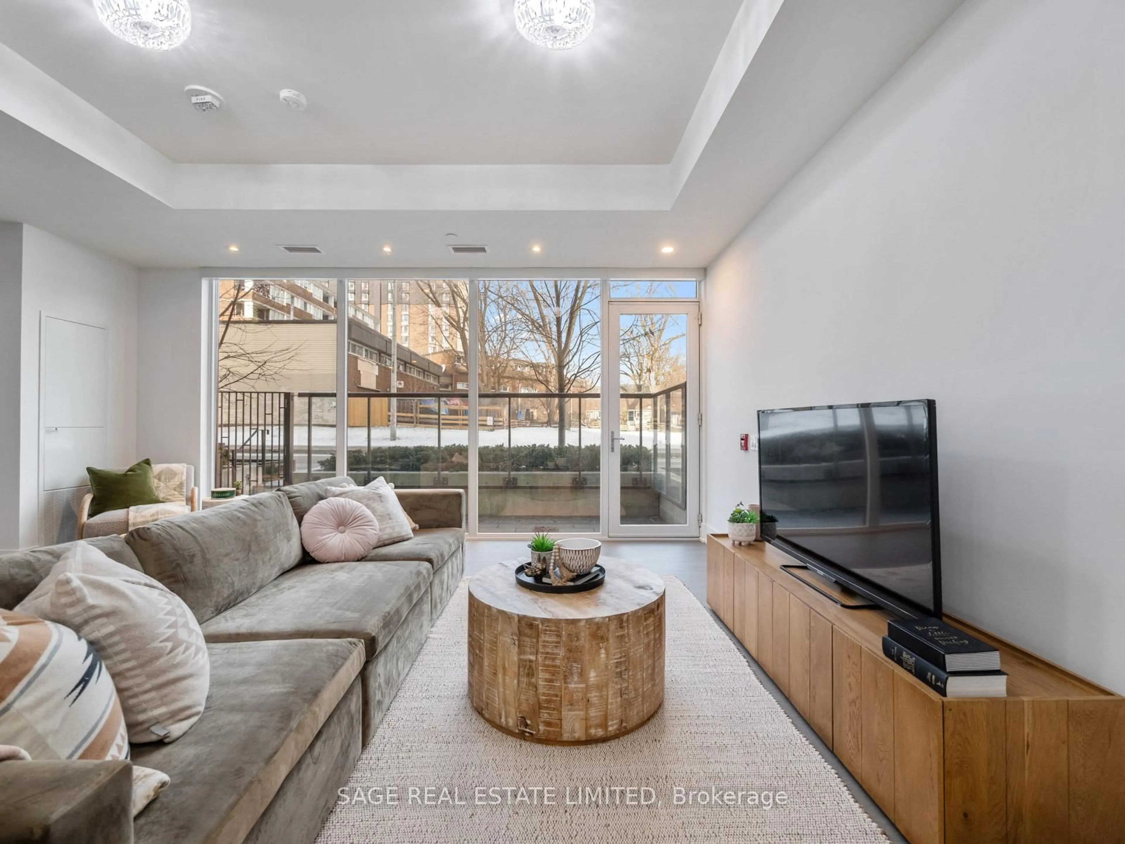 Living room with furniture, unknown for 80 Vanauley St #110, Toronto Ontario M5T 0C9