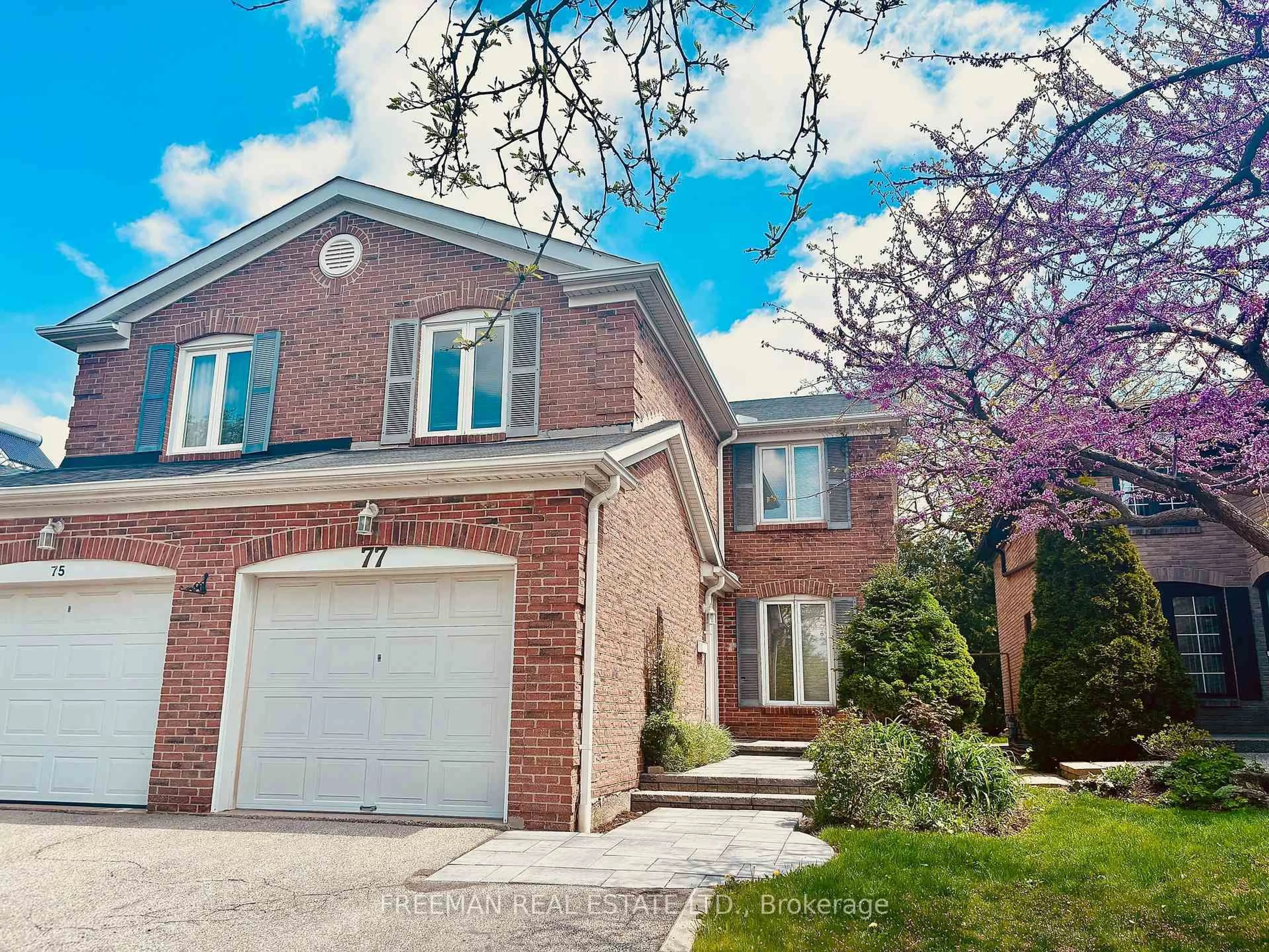 Home with brick exterior material, street for 77 Hidden Tr, Toronto Ontario M2R 3S5