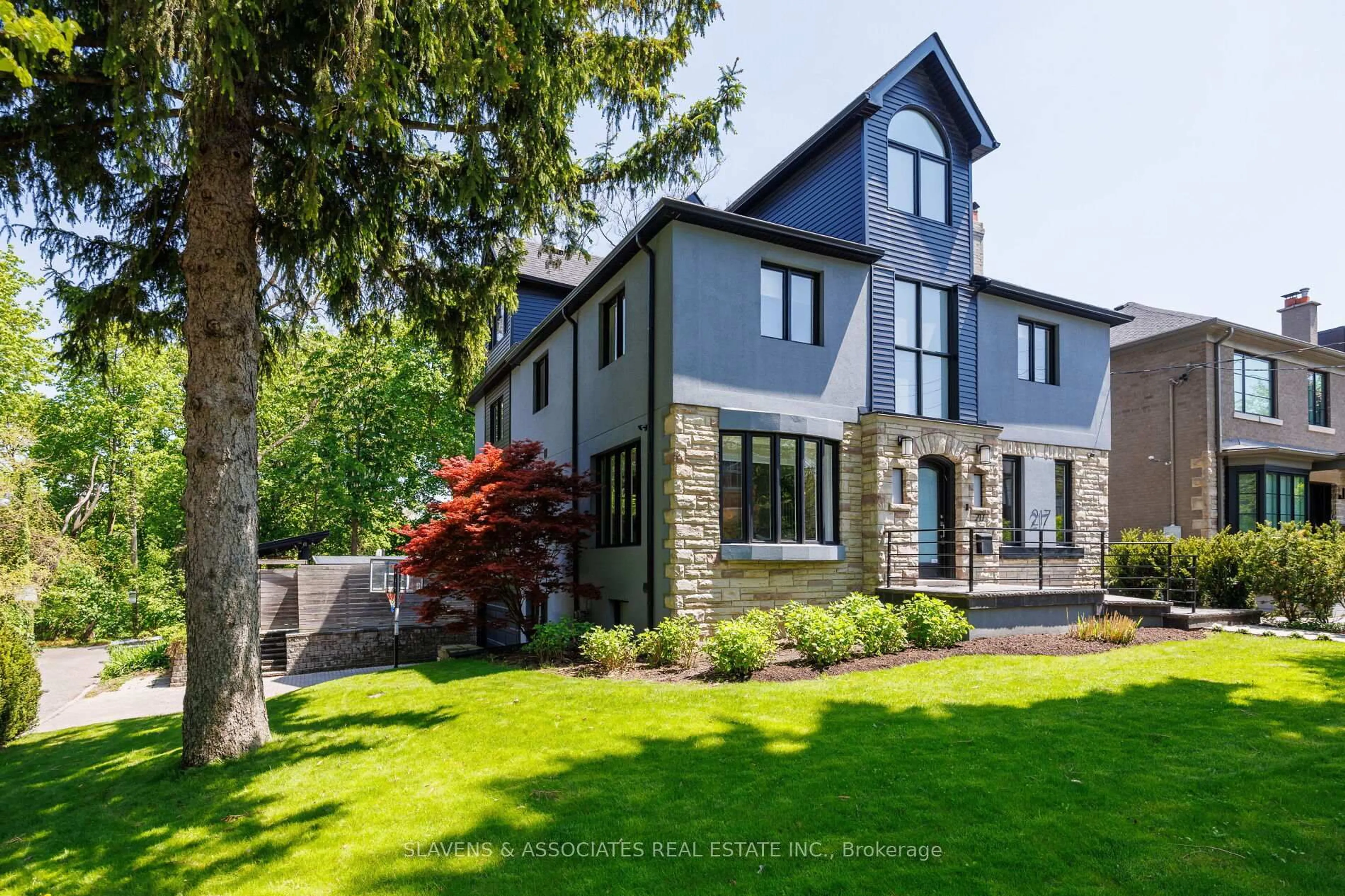Home with brick exterior material, street for 217 Lonsmount Dr, Toronto Ontario M5P 2Y6