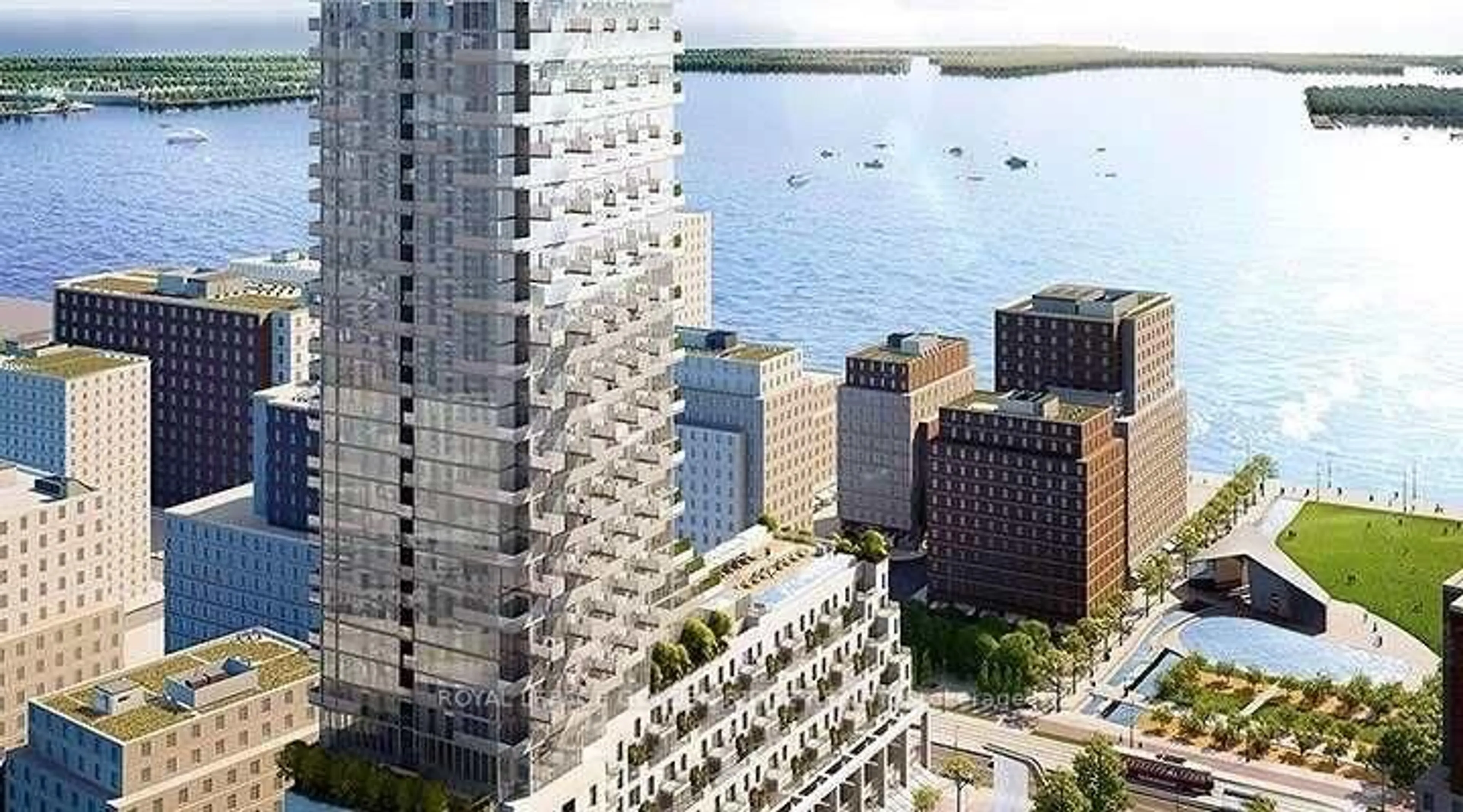 Patio, water/lake/river/ocean view for 16 Bonnycastle St #1106, Toronto Ontario M5A 0C9