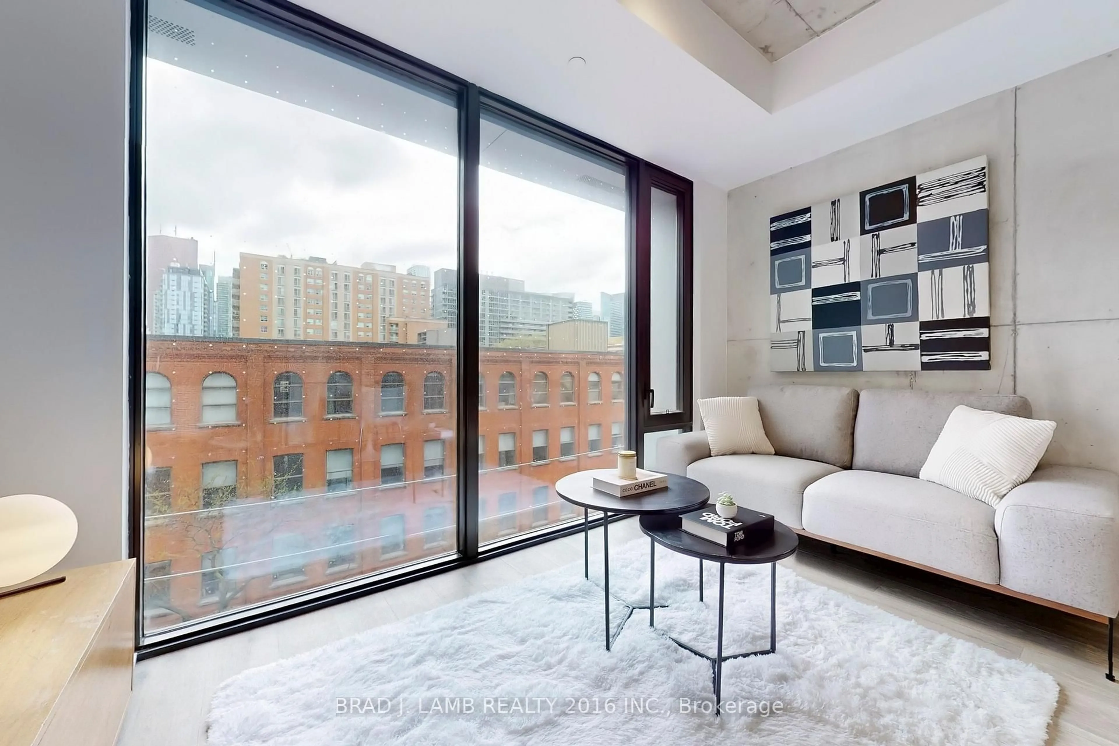 Living room with furniture, unknown for 55 Ontario St #414, Toronto Ontario M5A 0T8