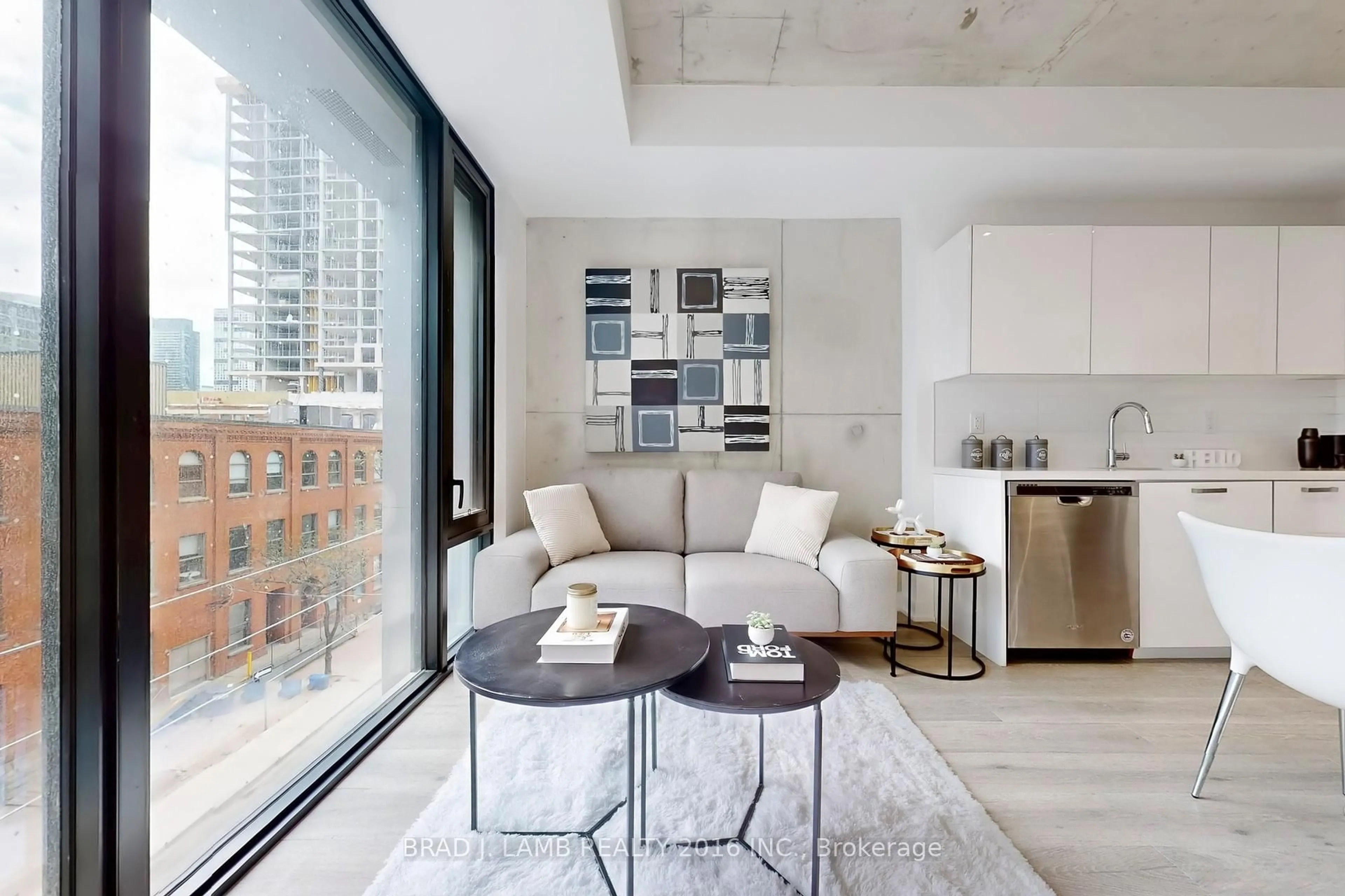 Living room with furniture, unknown for 55 Ontario St #414, Toronto Ontario M5A 0T8