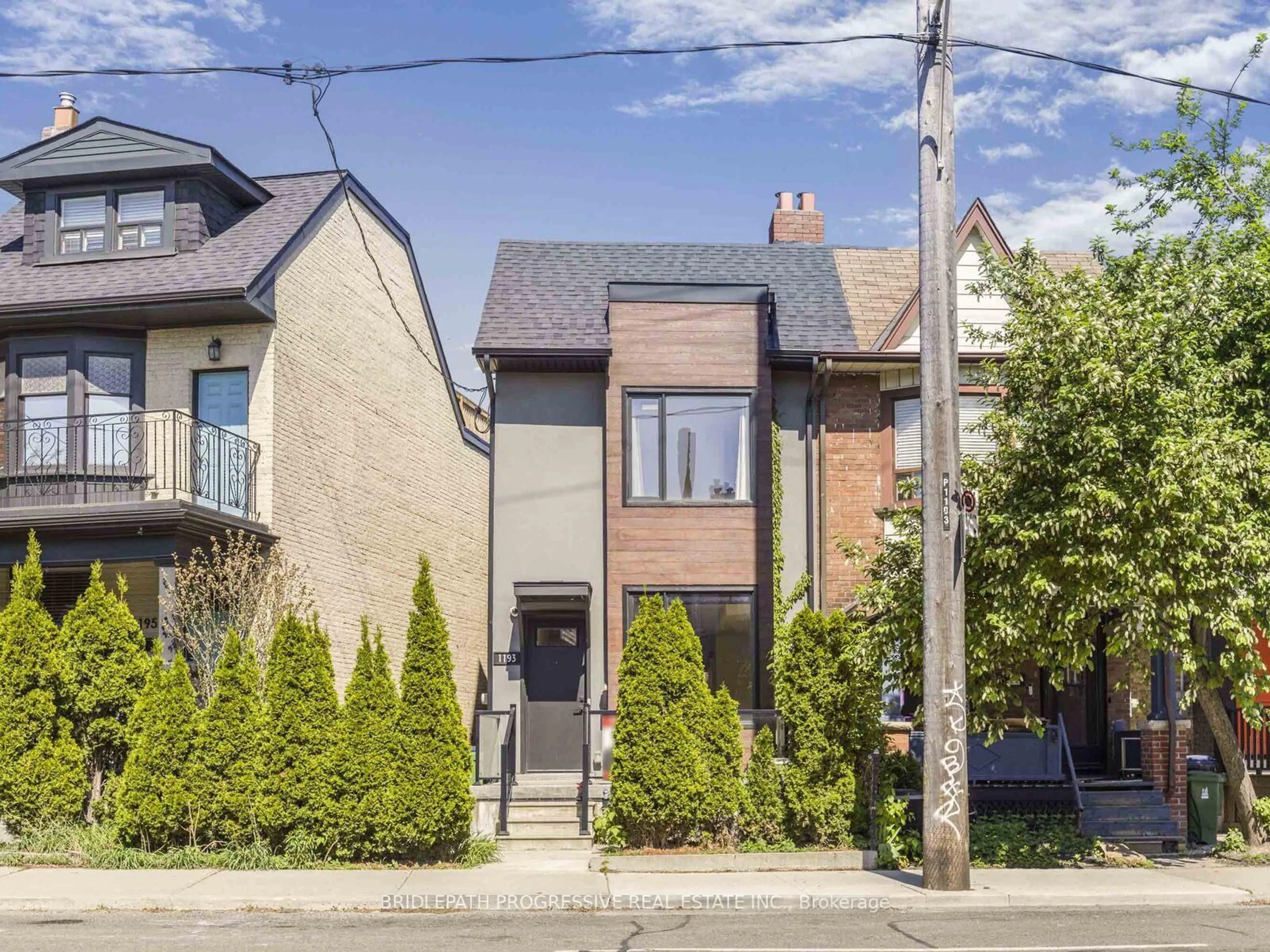 Home with brick exterior material, street for 1193 Ossington Ave, Toronto Ontario M6G 3W4