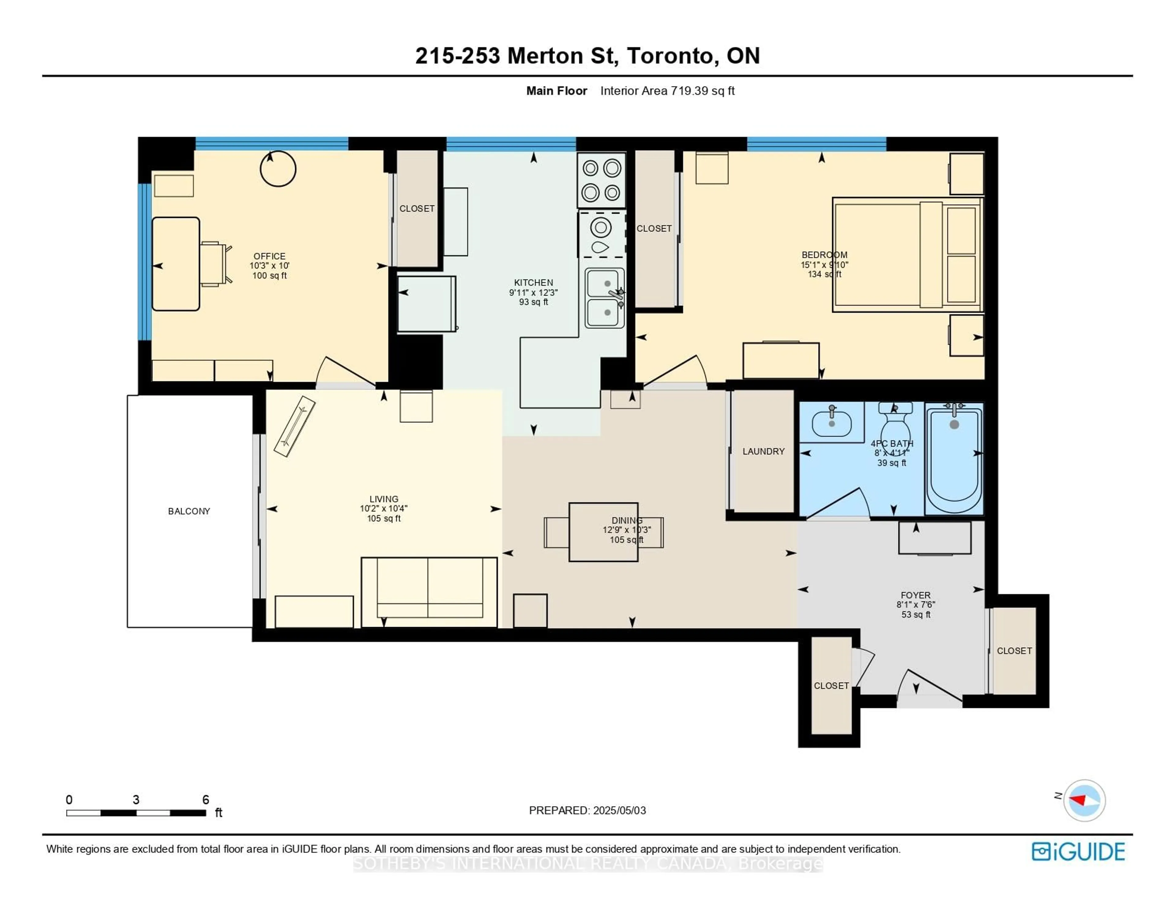 Floor plan for 253 Merton St #215, Toronto Ontario M4S 3H2